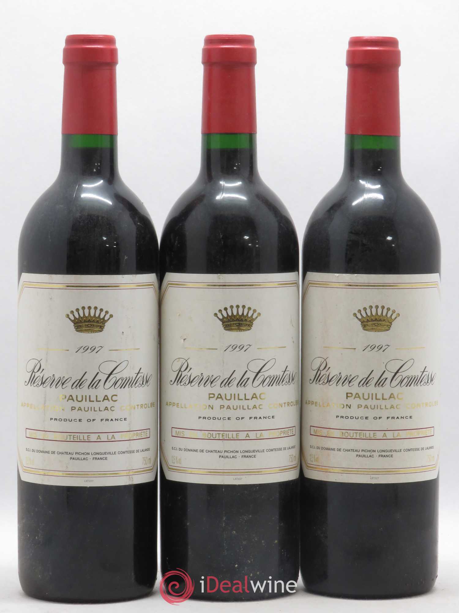 Réserve de la Comtesse Second Vin 1997 - Lot de 3 bouteilles - 0