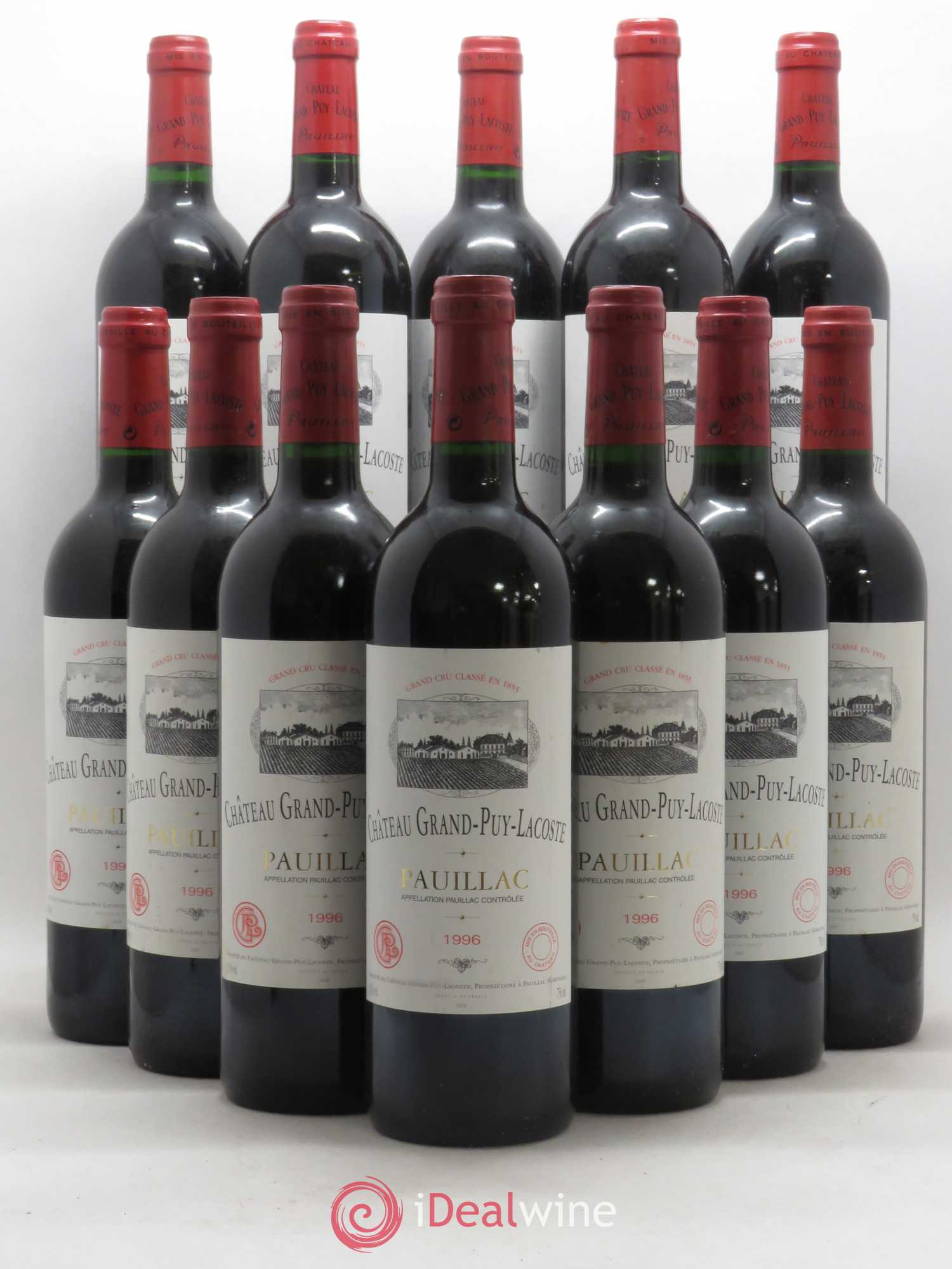 Château Grand Puy Lacoste 5ème Grand Cru Classé 1996 - Lot de 12 bouteilles - 0