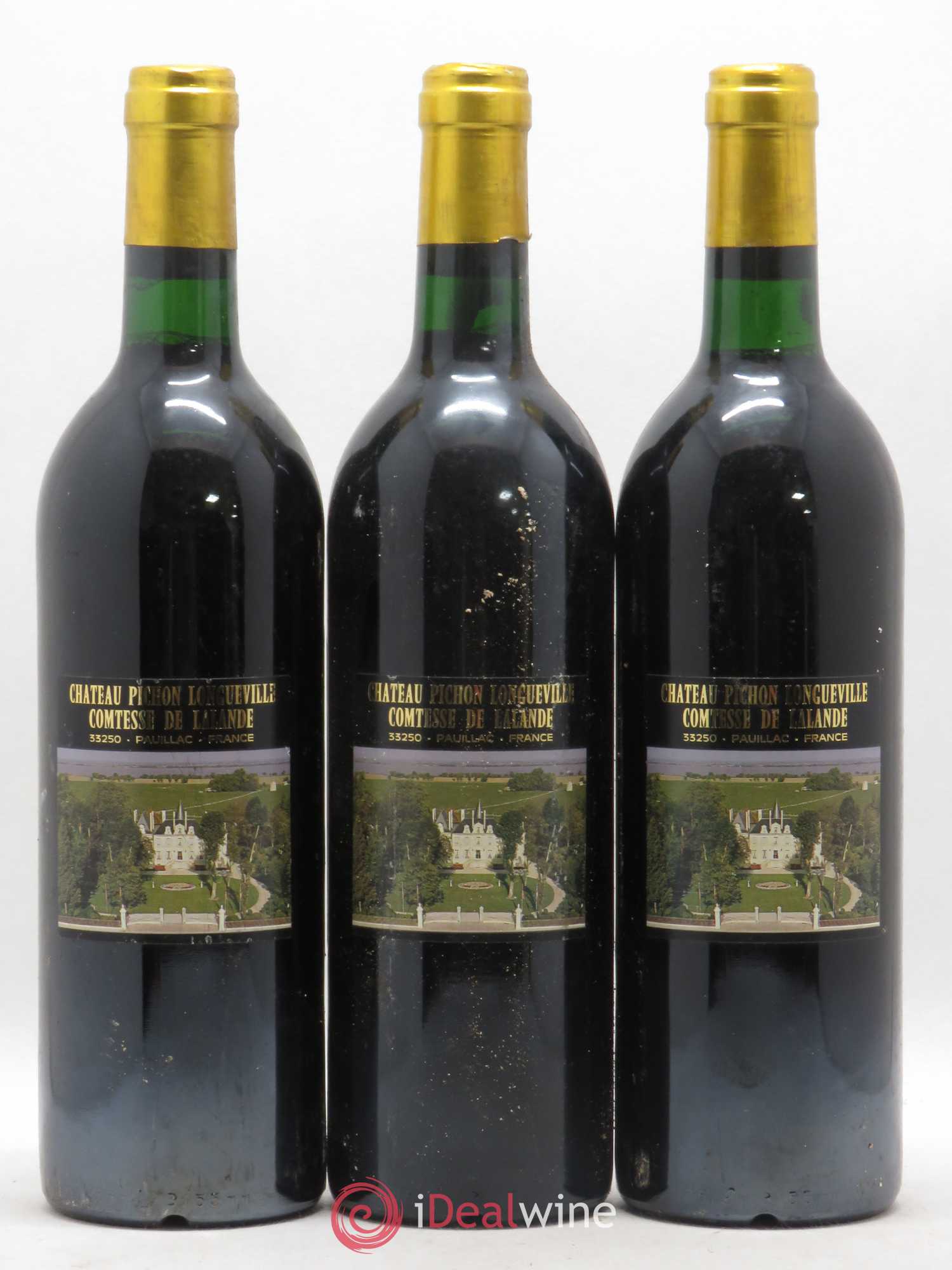 Château Pichon Longueville Comtesse de Lalande 2ème Grand Cru Classé 1989 - Lot de 3 bouteilles - 1