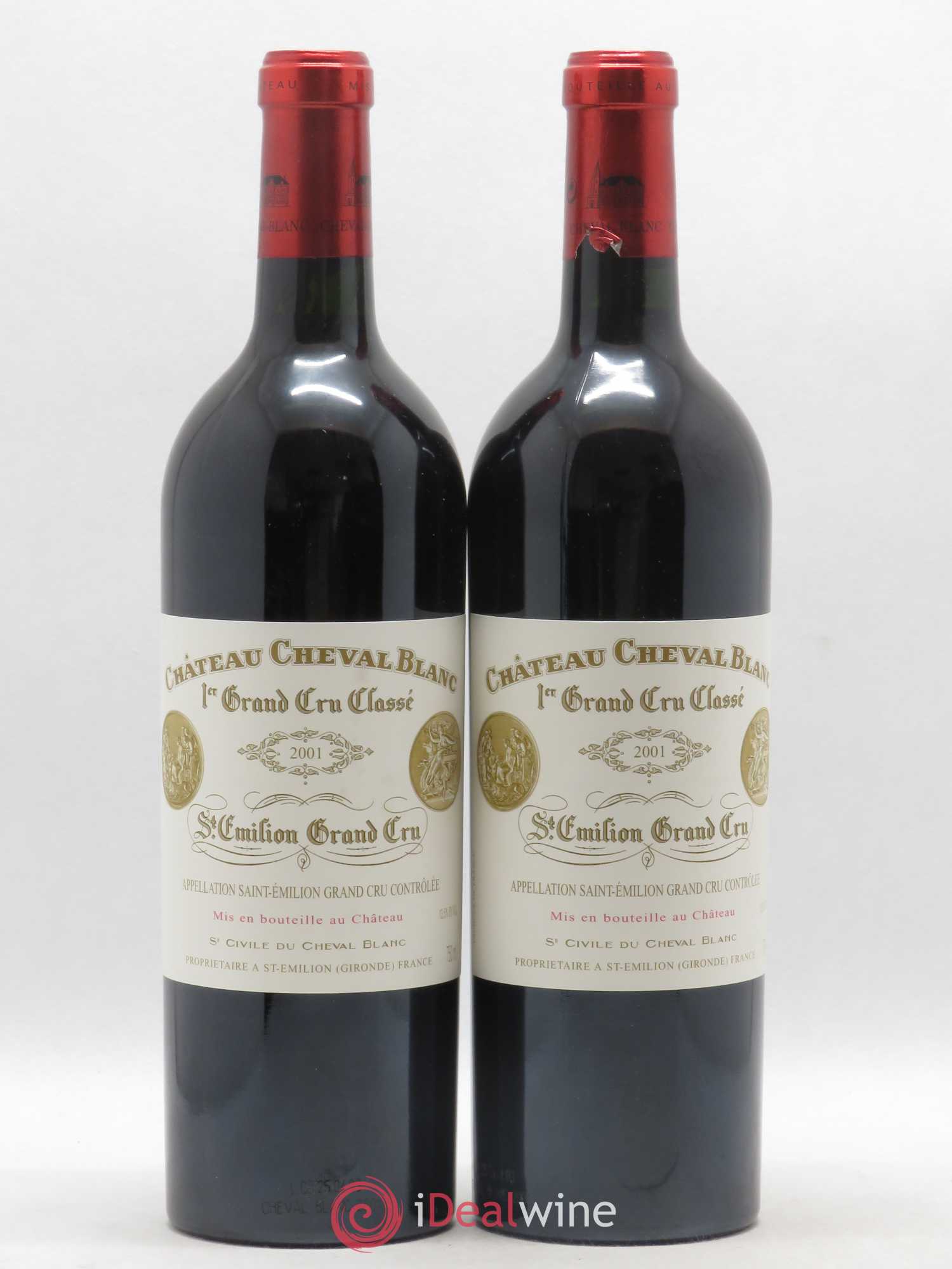 Château Cheval Blanc 1er Grand Cru Classé A 2001 - Lot de 2 bouteilles - 0