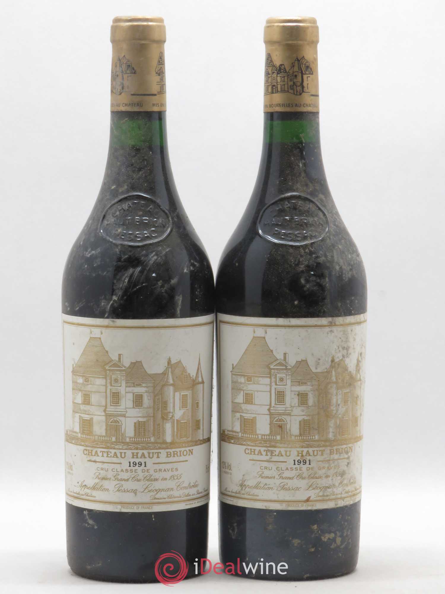 Château Haut Brion 1er Grand Cru Classé 1991 - Lot de 2 bouteilles - 0