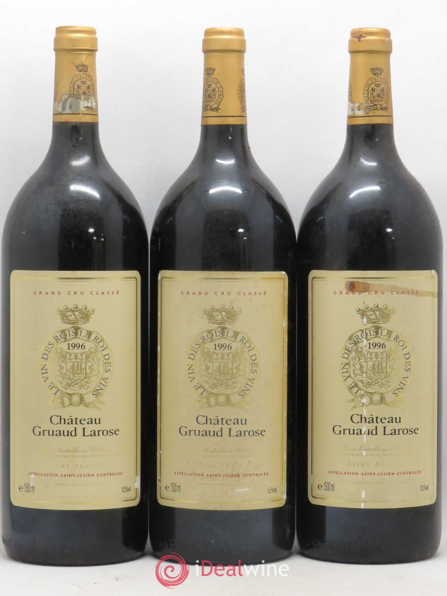 Château Gruaud Larose 2ème Grand Cru Classé 1996 - Lot de 3 magnums - 0