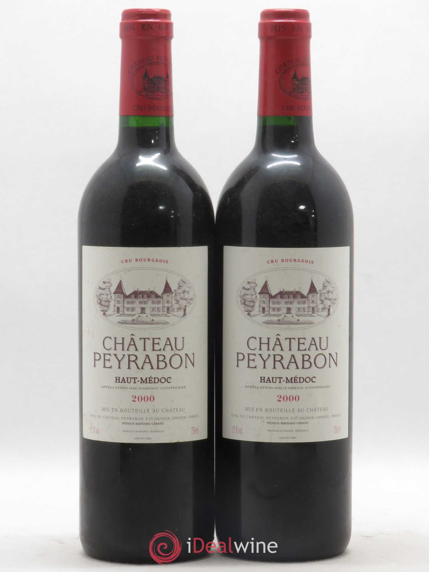 Château Peyrabon Cru Bourgeois 2000 - Lot de 2 bouteilles - 0