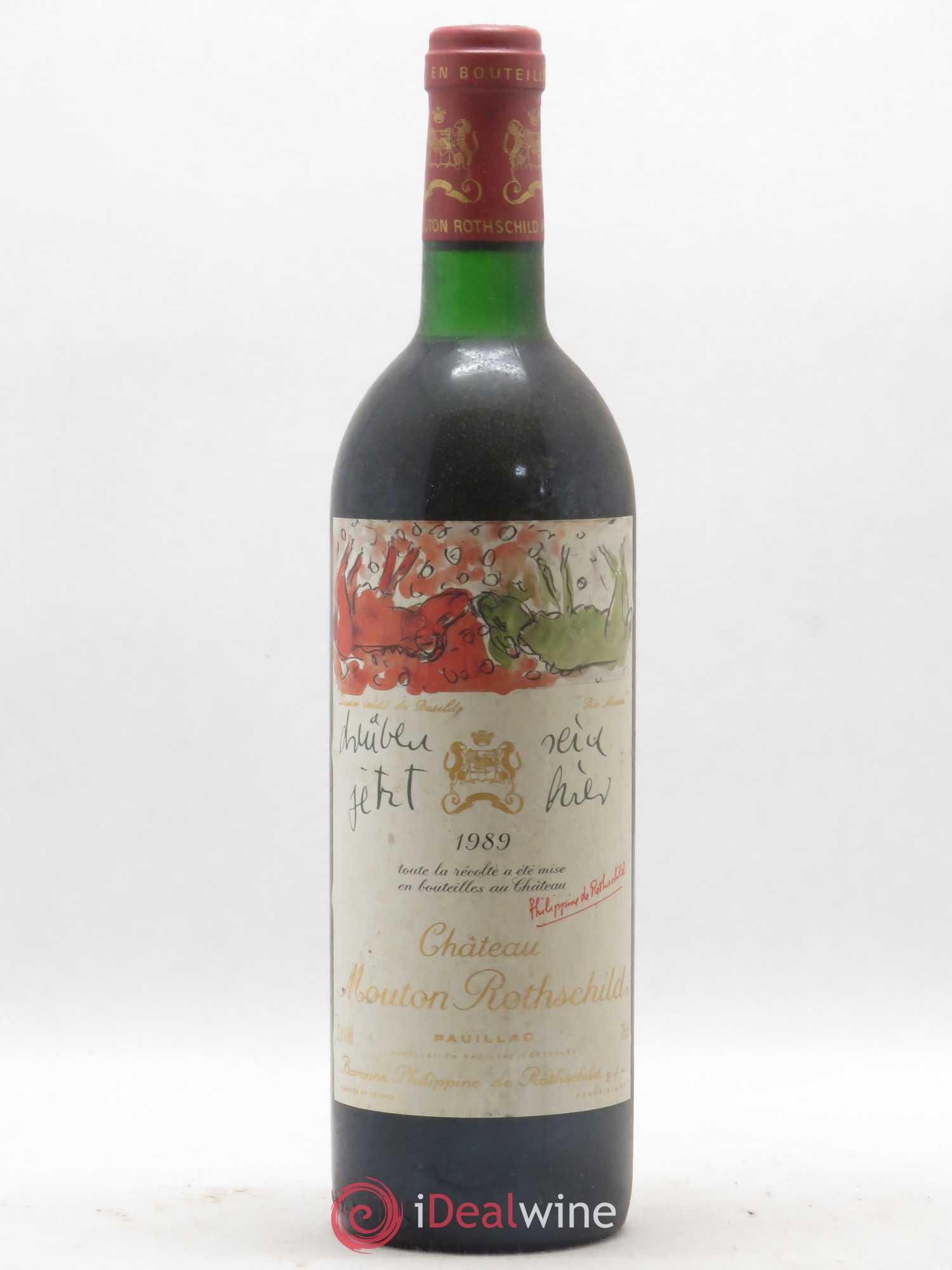 Château Mouton Rothschild 1er Grand Cru Classé 1989 - Lot de 1 bouteille - 0