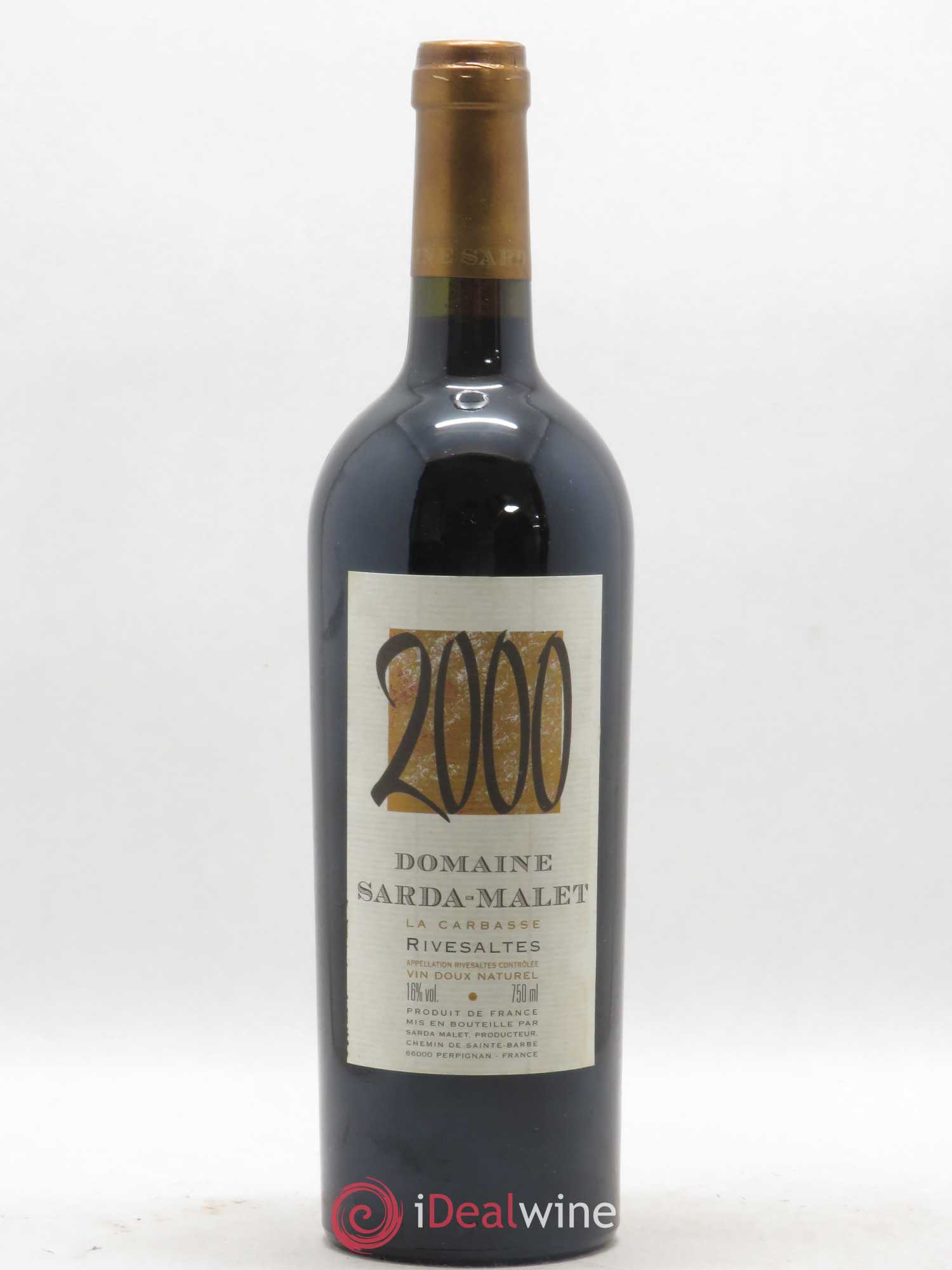 Rivesaltes La Carbasse Sarda-Malet 2000 - Posten von 1 Flasche - 0
