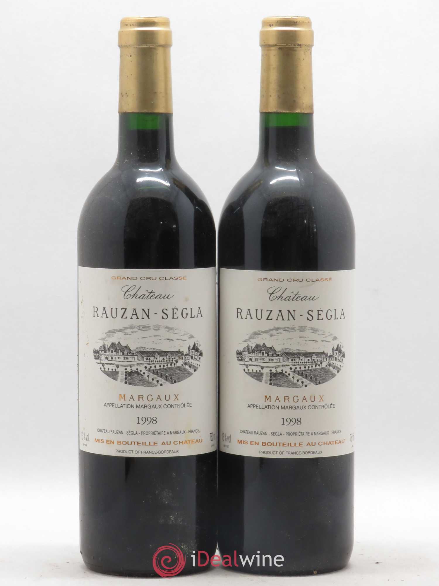 Château Rauzan Ségla Grand Cru Classé 1998 - Lot de 2 bouteilles - 0