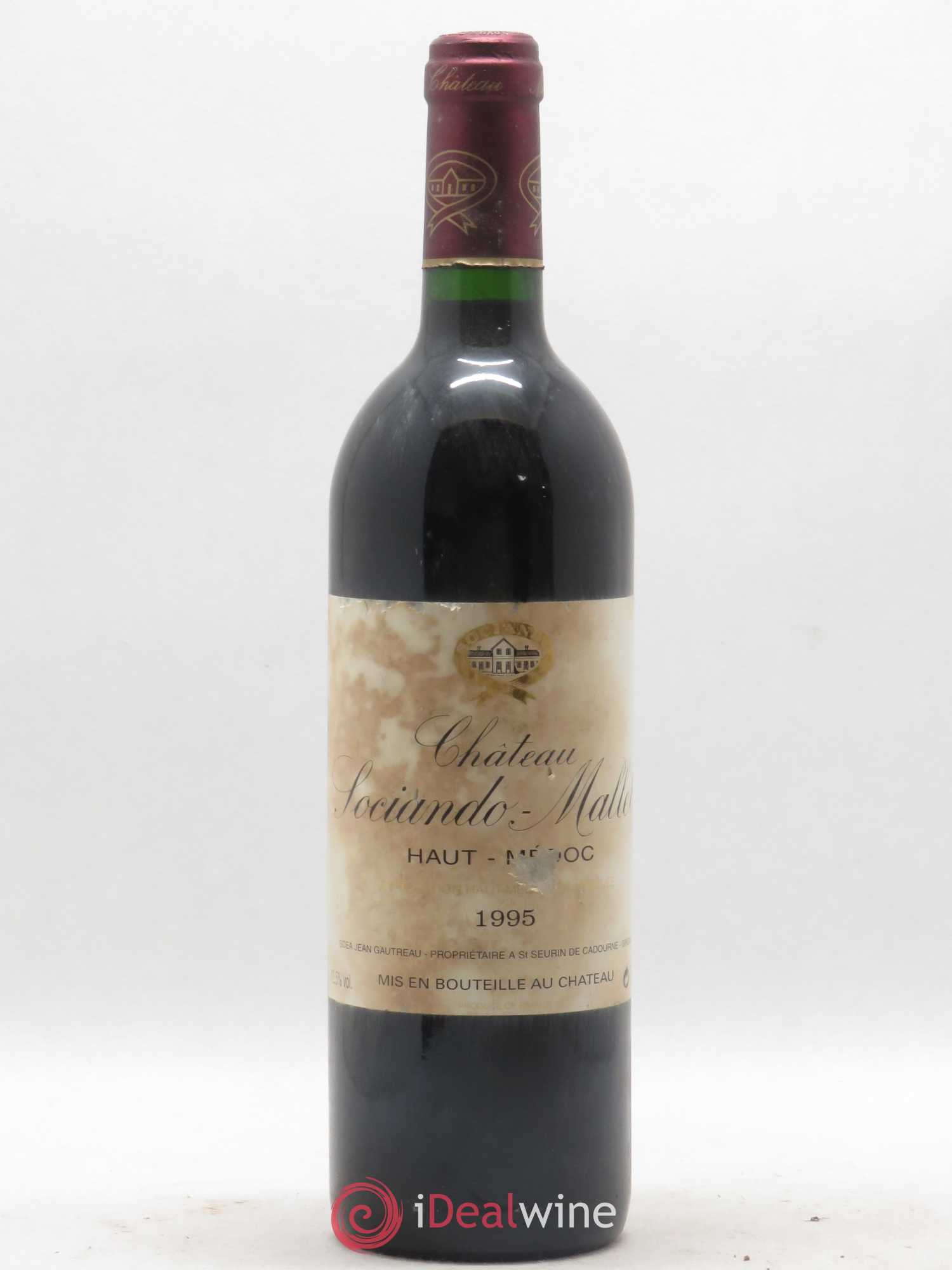 Château Sociando Mallet 1995 - Lot de 1 bouteille - 0