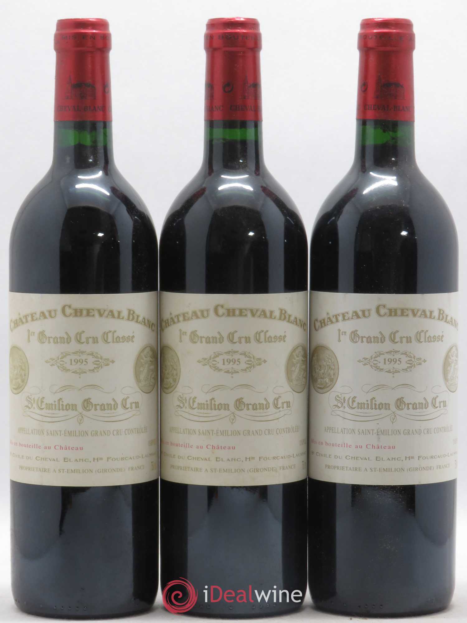 Château Cheval Blanc 1er Grand Cru Classé A 1995 - Lot de 3 bouteilles - 0