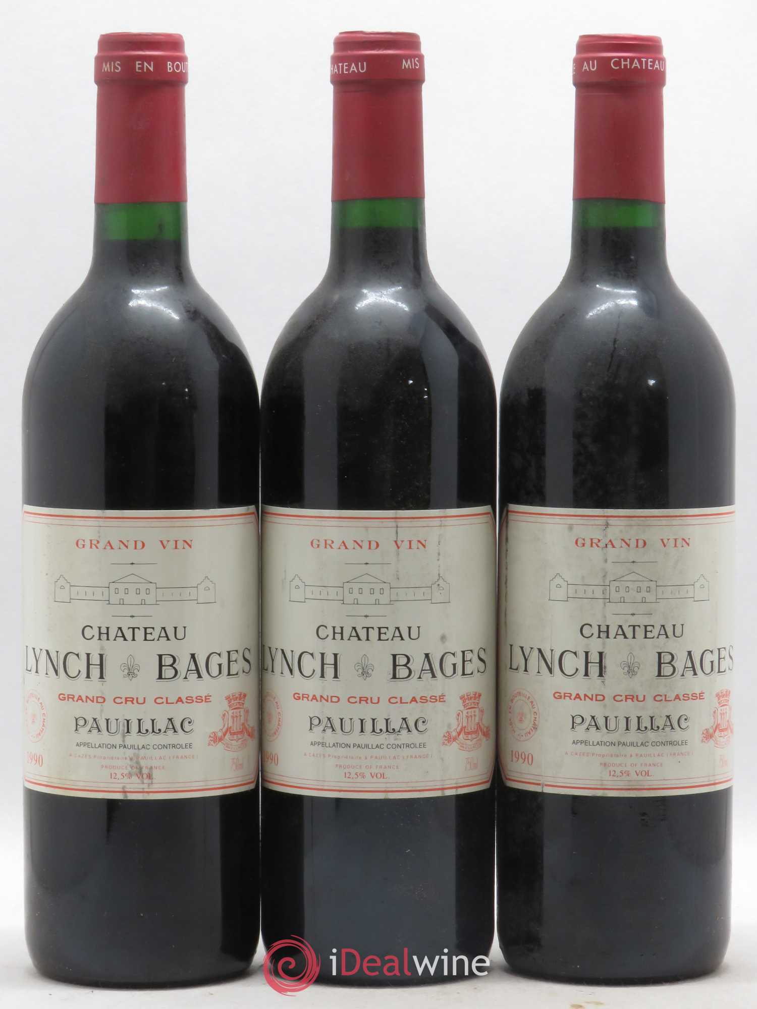 Château Lynch Bages 5ème Grand Cru Classé 1990 - Lot de 6 bouteilles - 1