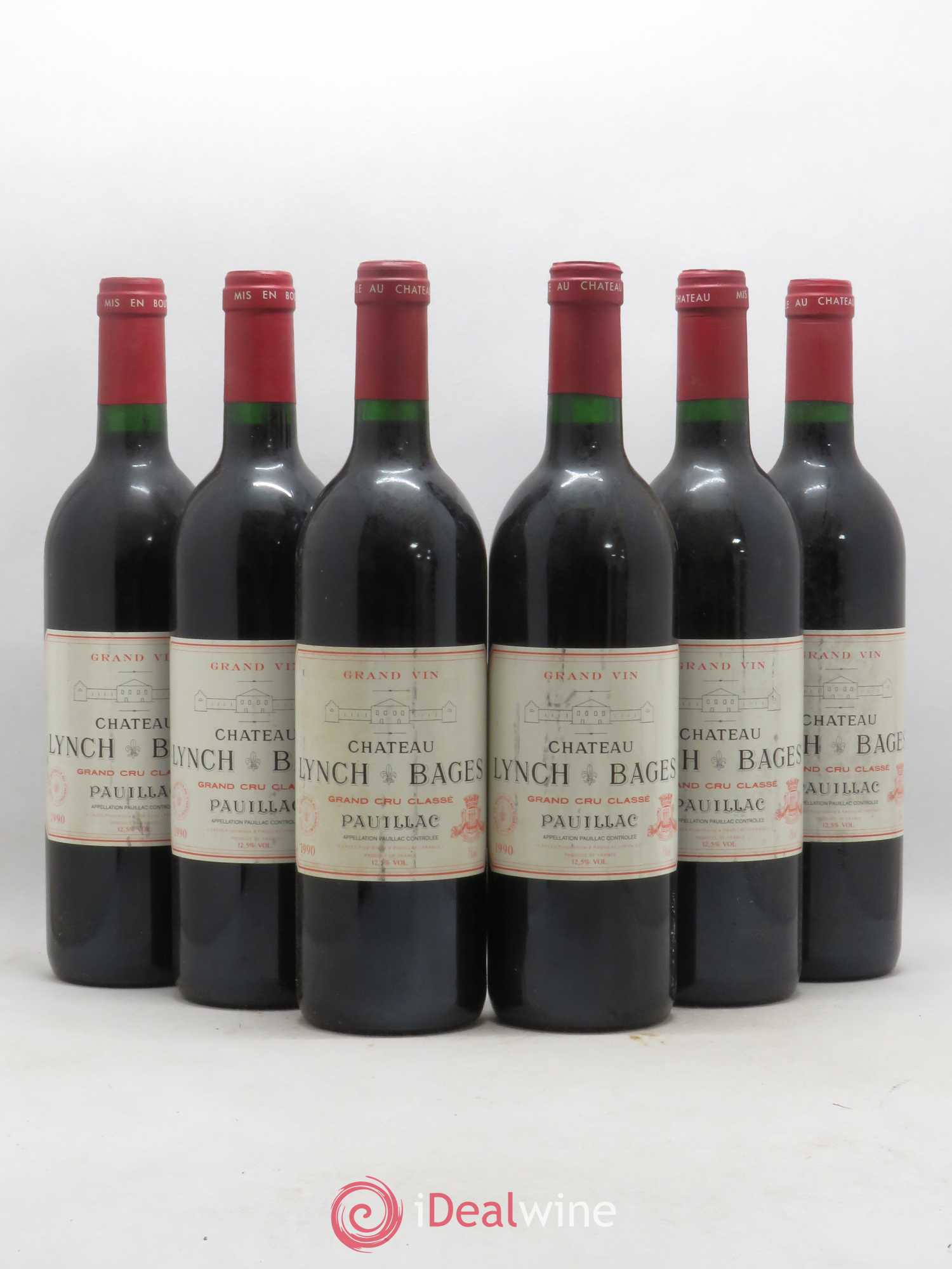 Château Lynch Bages 5ème Grand Cru Classé 1990 - Lot de 6 bouteilles - 0