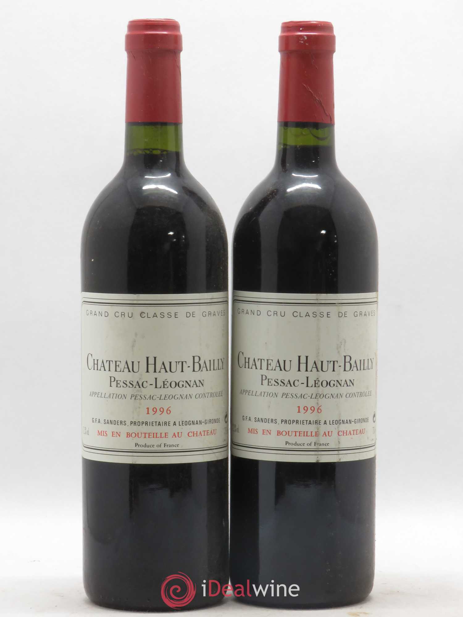 Château Haut-Bailly Cru Classé de Graves 1996 - Lot de 2 bouteilles - 0
