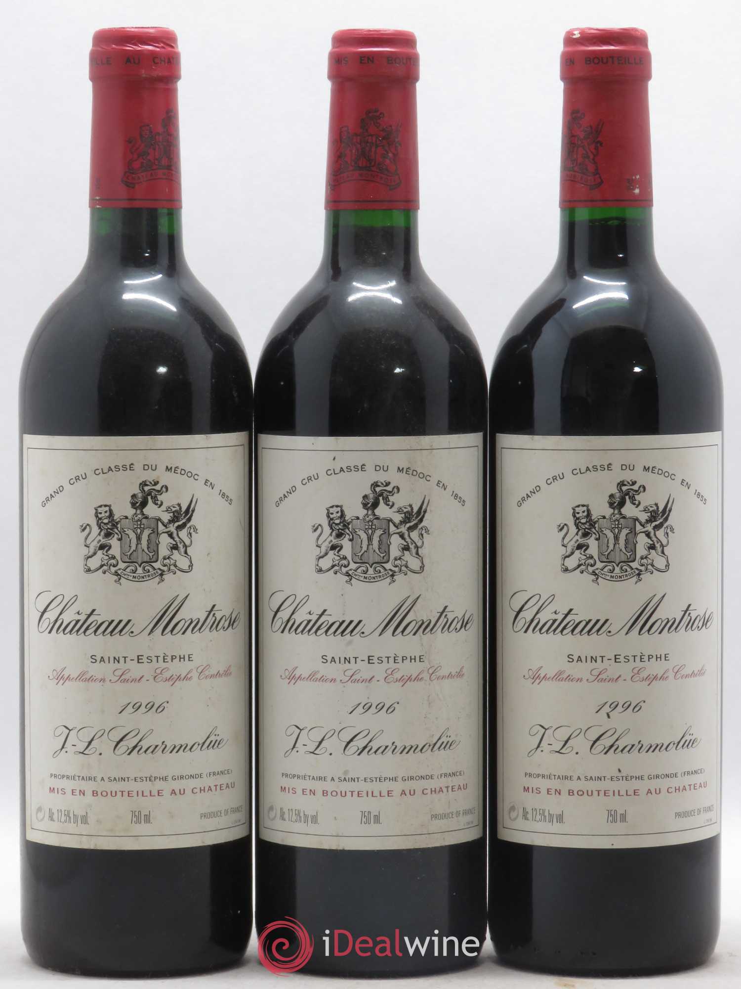 Château Montrose 2ème Grand Cru Classé 1996 - Lot de 3 bouteilles - 0
