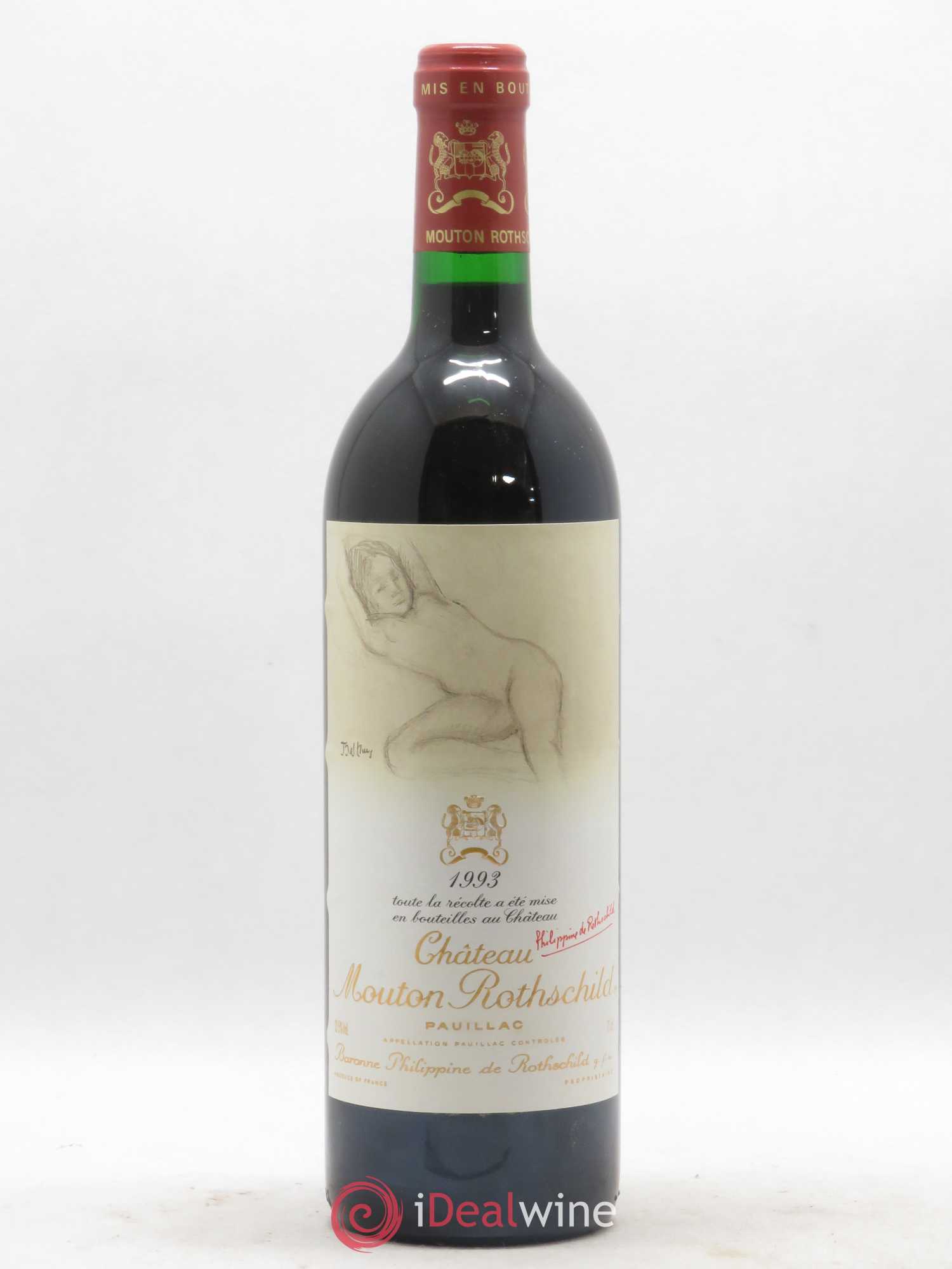 Château Mouton Rothschild 1er Grand Cru Classé 1993 - Lot de 1 bouteille - 0