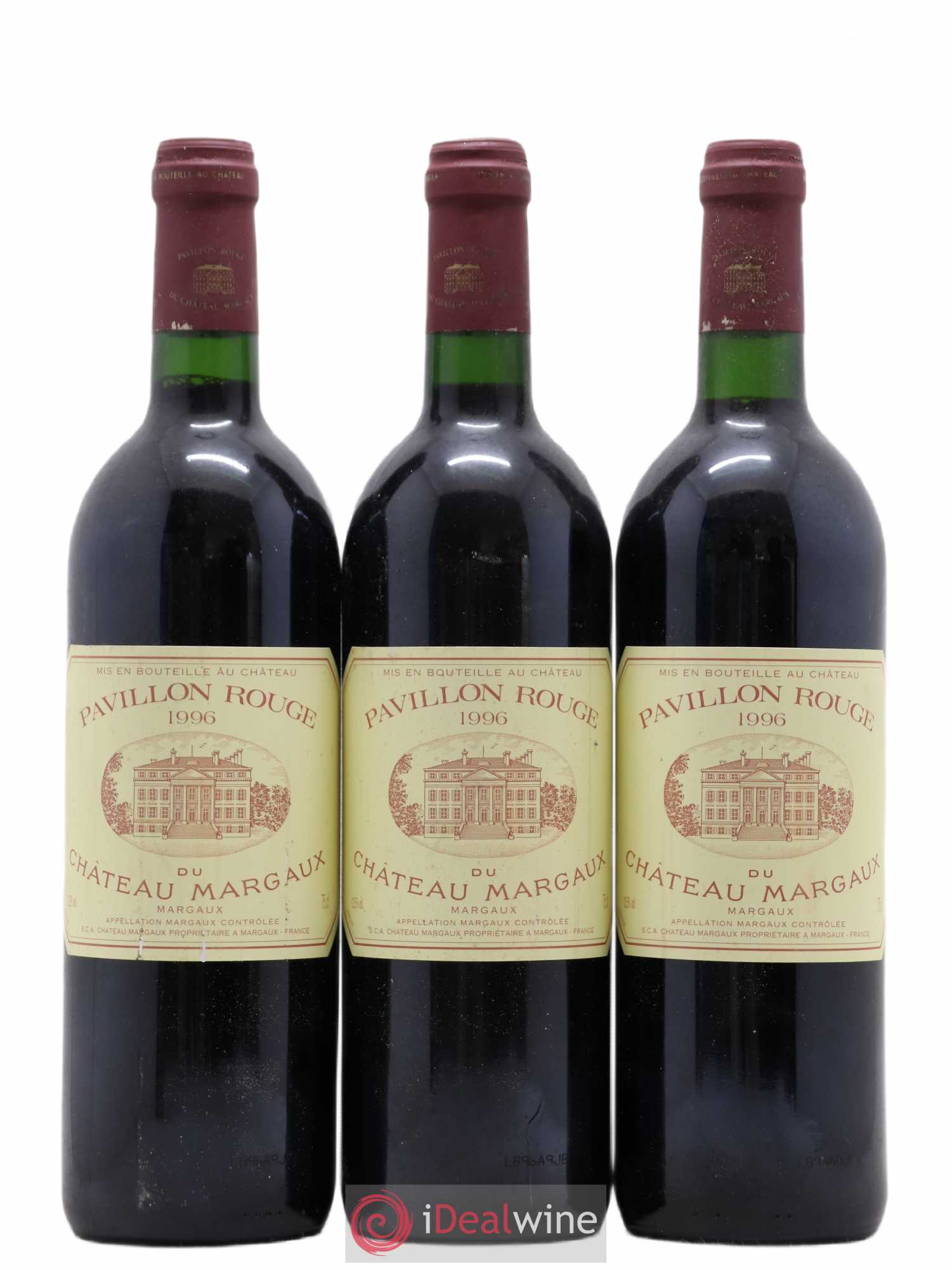 Pavillon Rouge du Château Margaux Second Vin 1996 - Lot de 3 bouteilles - 0