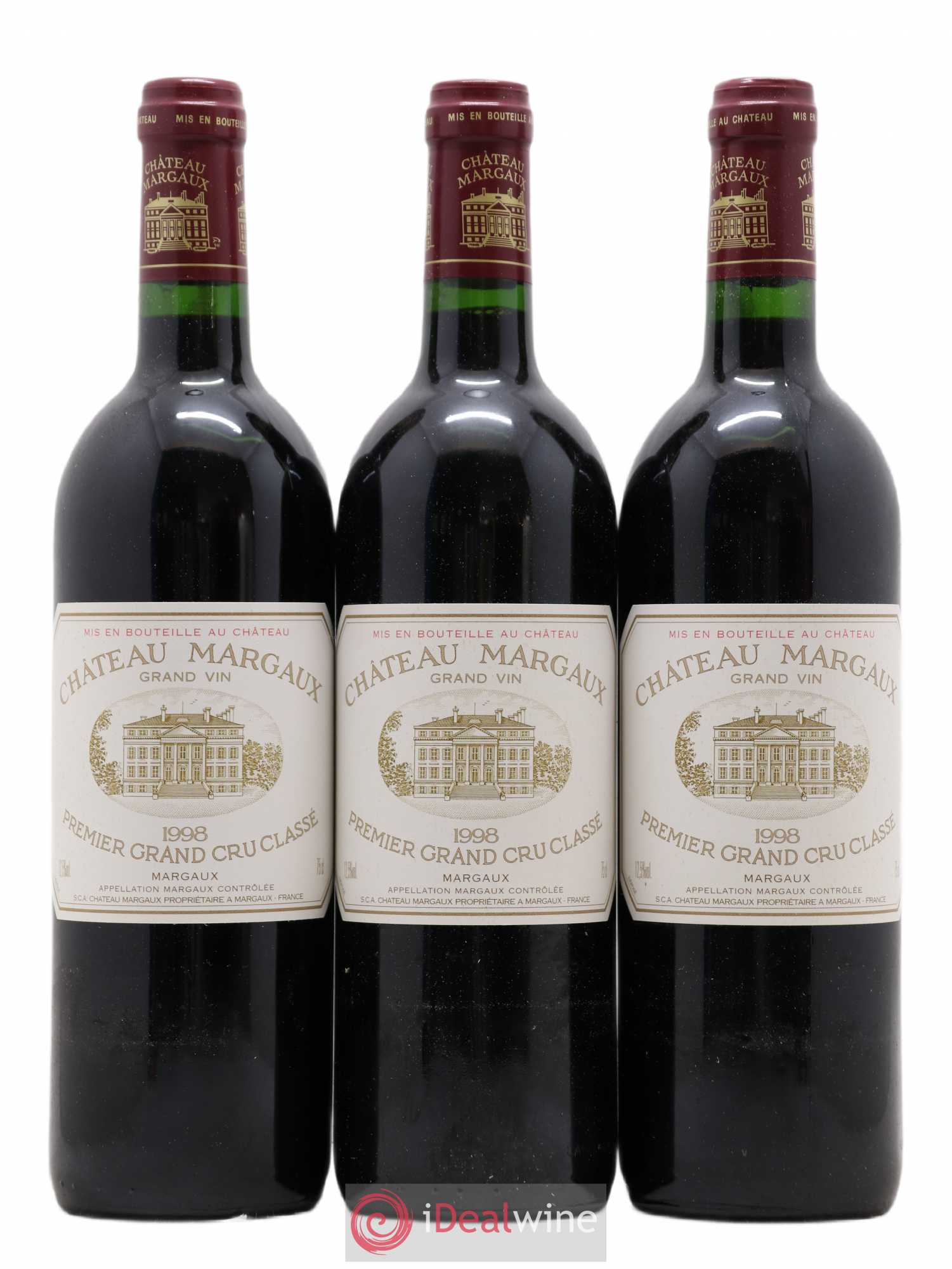 Château Margaux 1er Grand Cru Classé 1998 - Lot de 12 bouteilles - 1