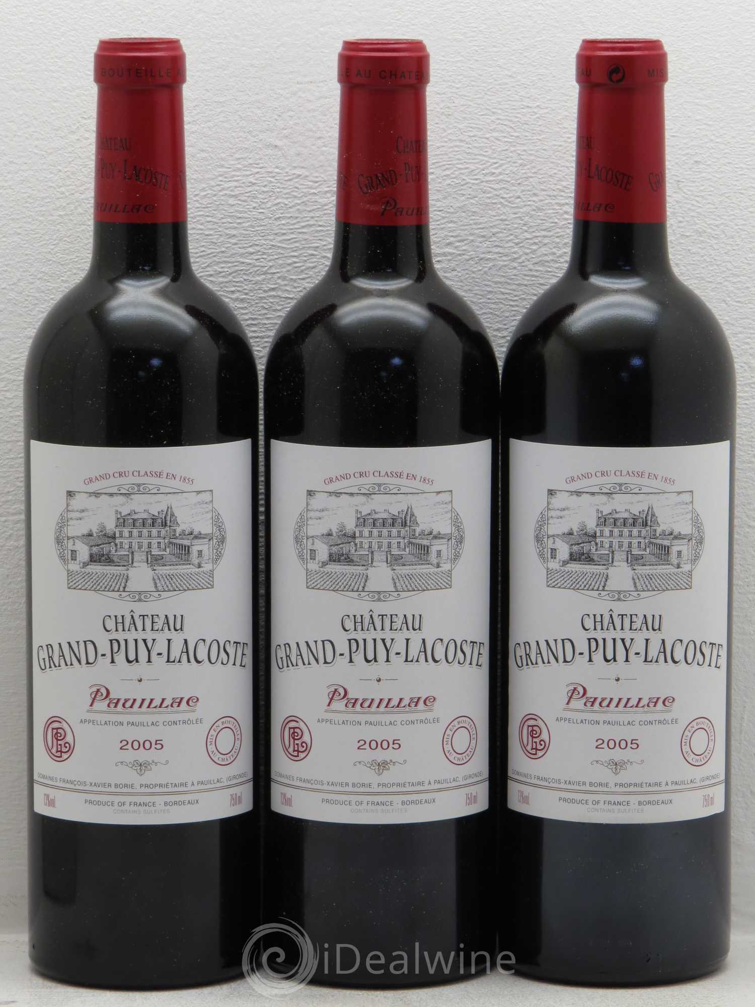 Château Grand Puy Lacoste 5ème Grand Cru Classé 2005 - Lot de 12 bouteilles - 2