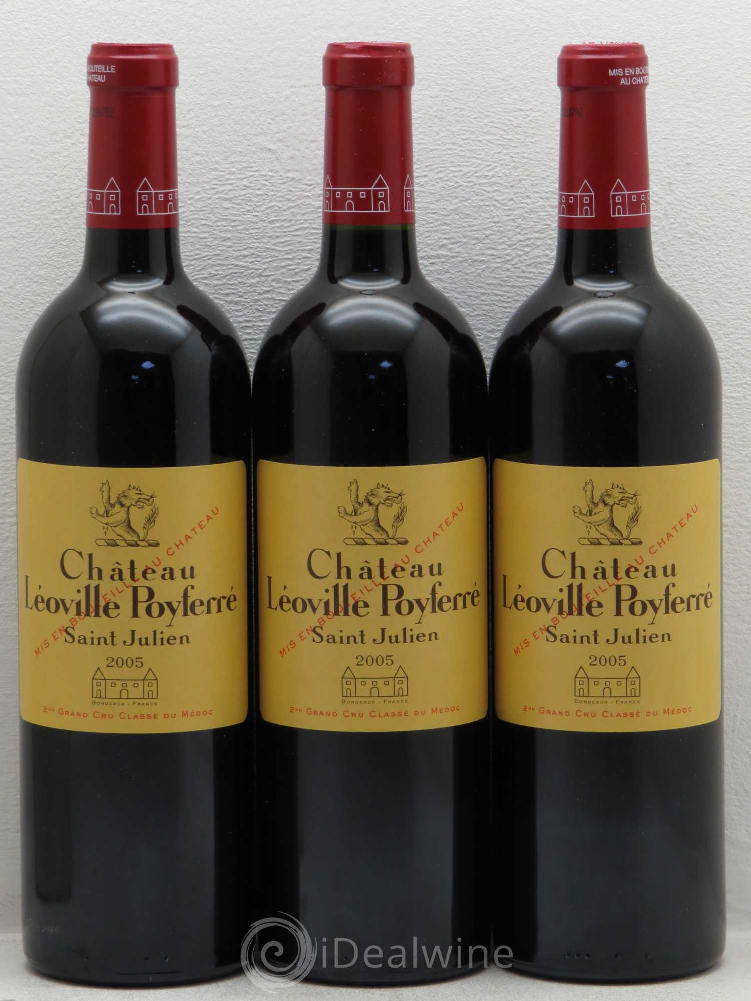 Château Léoville Poyferré 2ème Grand Cru Classé 2005 - Lot de 12 bouteilles - 1