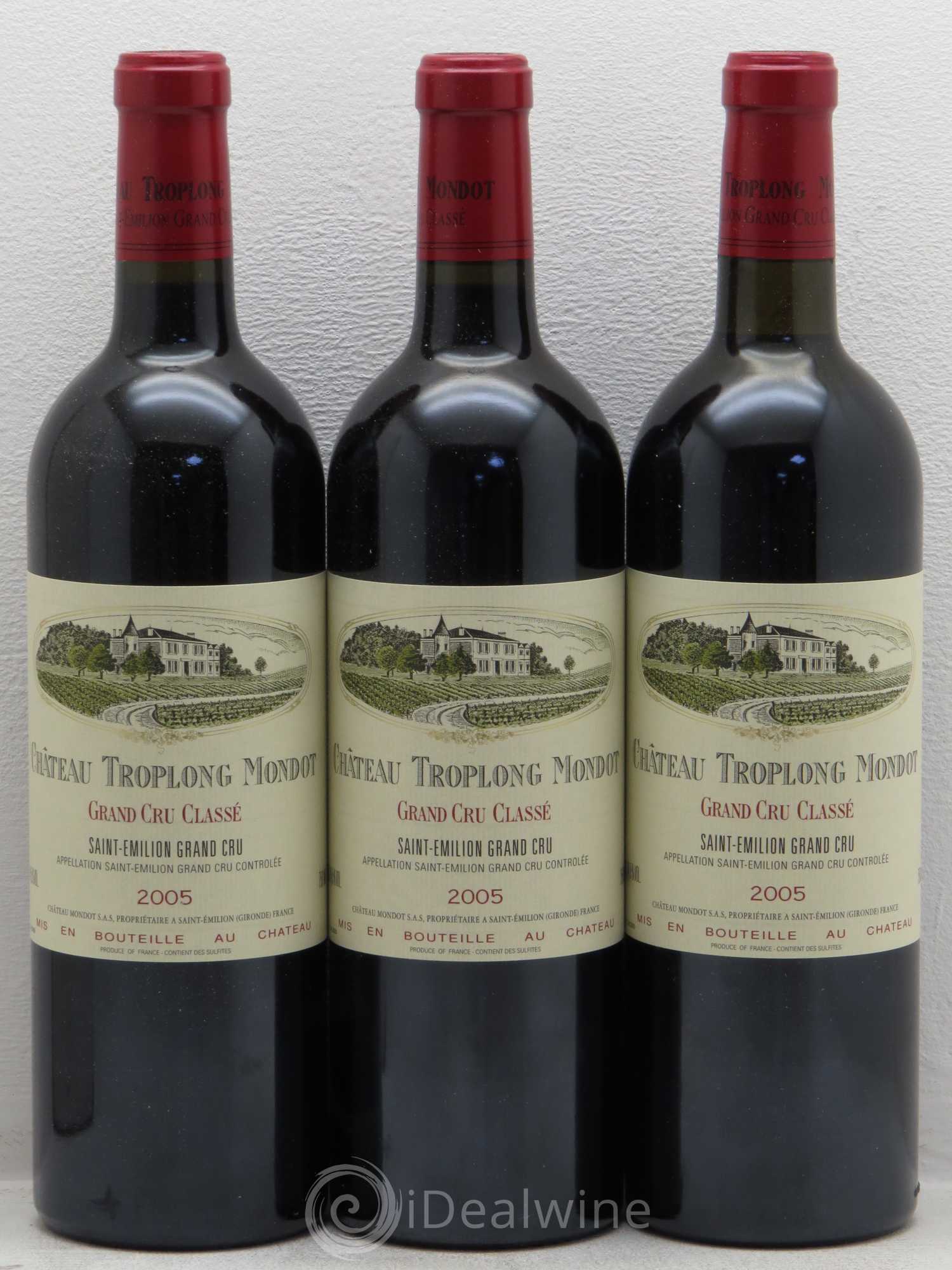 Château Troplong Mondot 1er Grand Cru Classé B 2005 - Lot de 12 bouteilles - 1