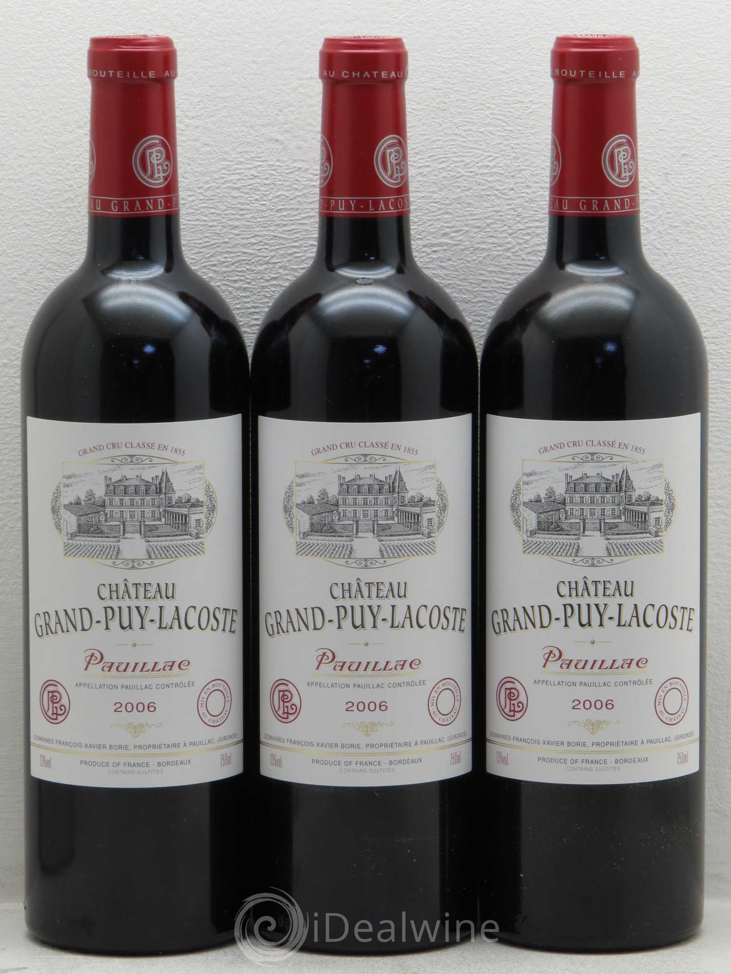 Château Grand Puy Lacoste 5ème Grand Cru Classé 2006 - Lot de 12 bouteilles - 1