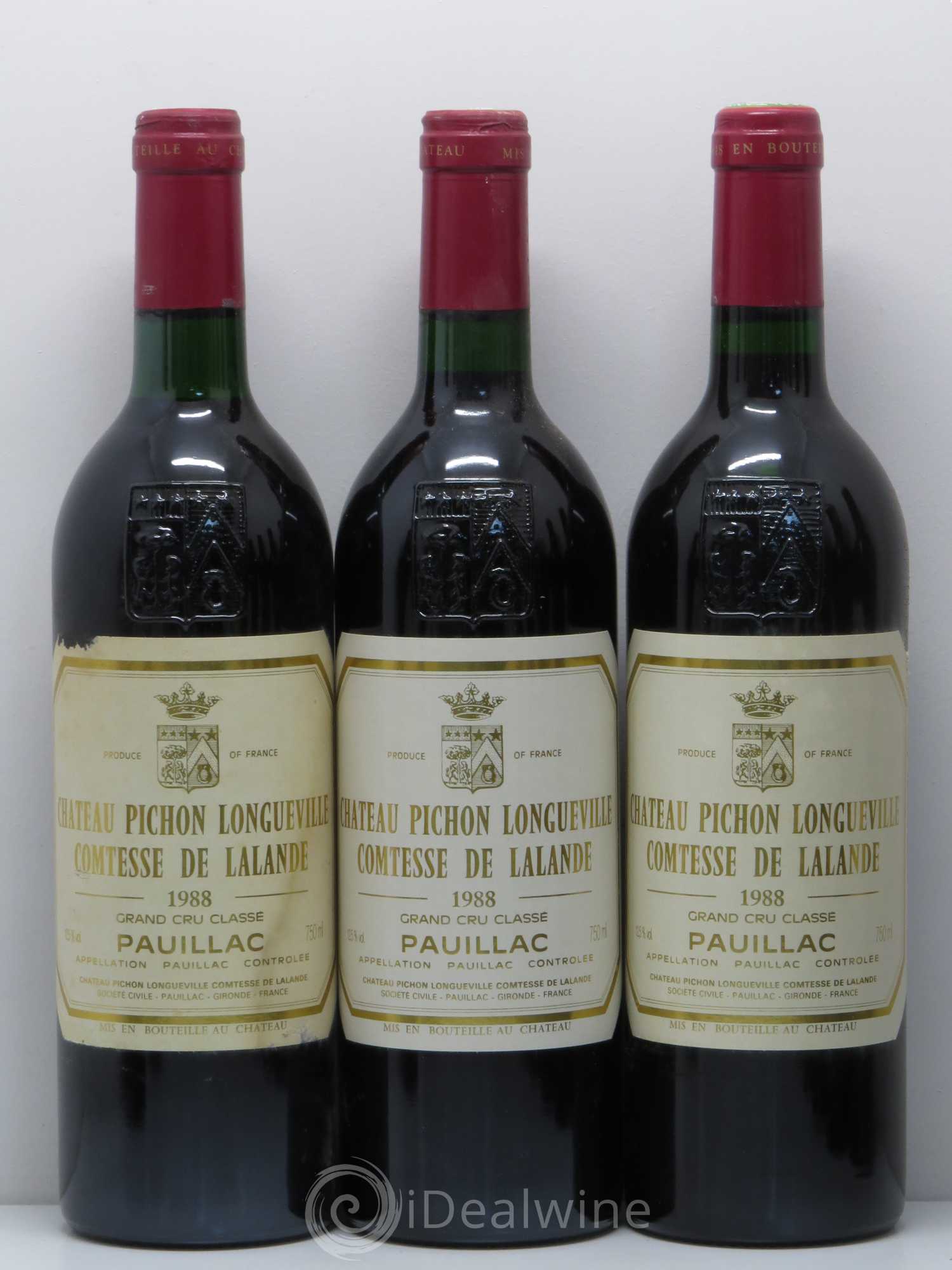 Château Pichon Longueville Comtesse de Lalande 2ème Grand Cru Classé 1988 - Lot de 12 bouteilles - 1