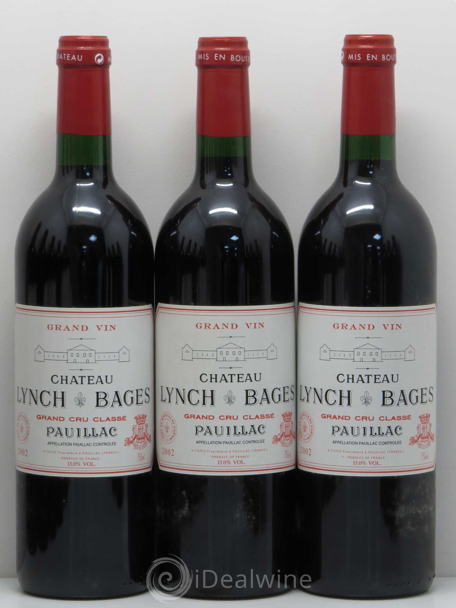 Château Lynch Bages 5ème Grand Cru Classé 2002 - Lot de 12 bouteilles - 1