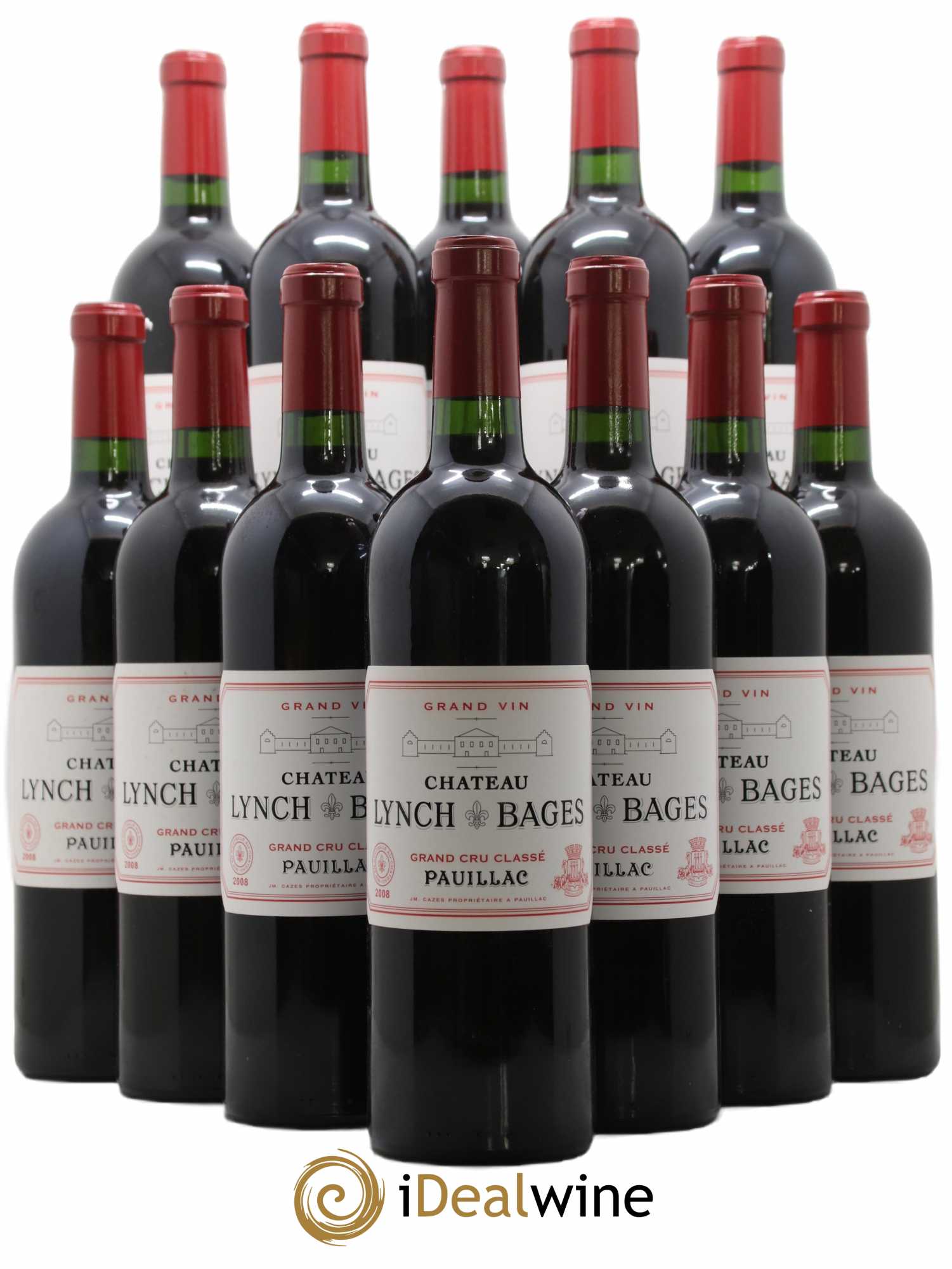 Château Lynch Bages 5ème Grand Cru Classé 2008 - Lot of 12 bottles - 0
