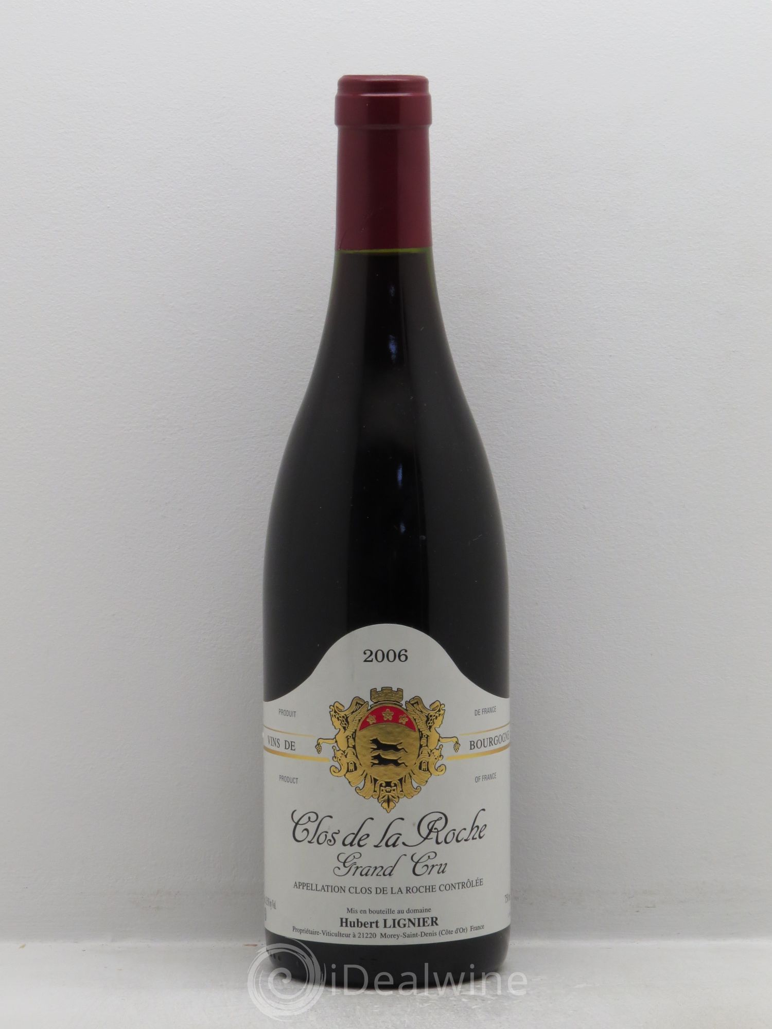 Clos de la Roche Grand Cru Hubert Lignier (Domaine) 2006 - Lot de 1 bouteille - 0
