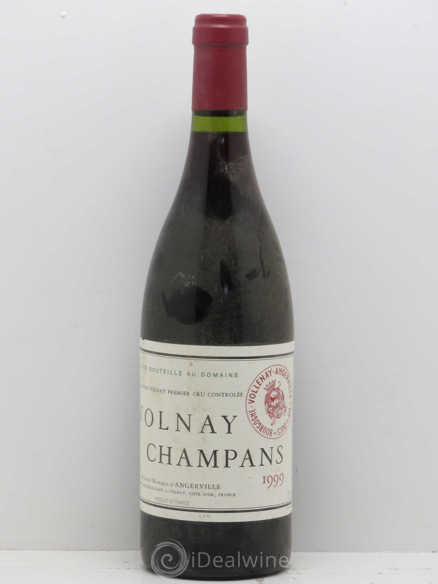 Volnay 1er Cru Champans Marquis d'Angerville (Domaine) 1999 - Lot de 1 bouteille - 0