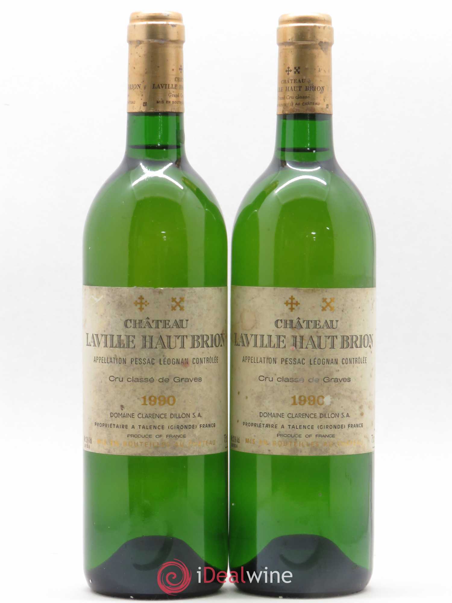 Château Laville Haut-Brion Cru Classé de Graves 1990 - Lot de 2 bouteilles - 0