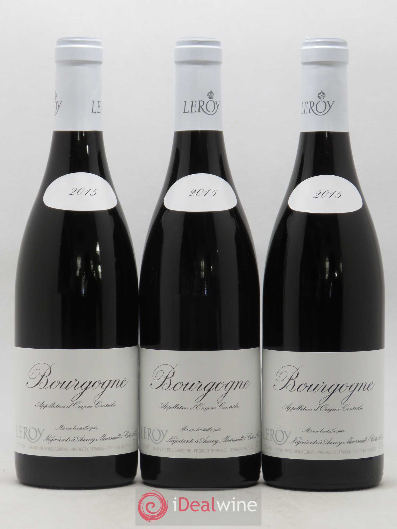 Bourgogne Leroy SA 2015 - Lot de 3 bouteilles - 0
