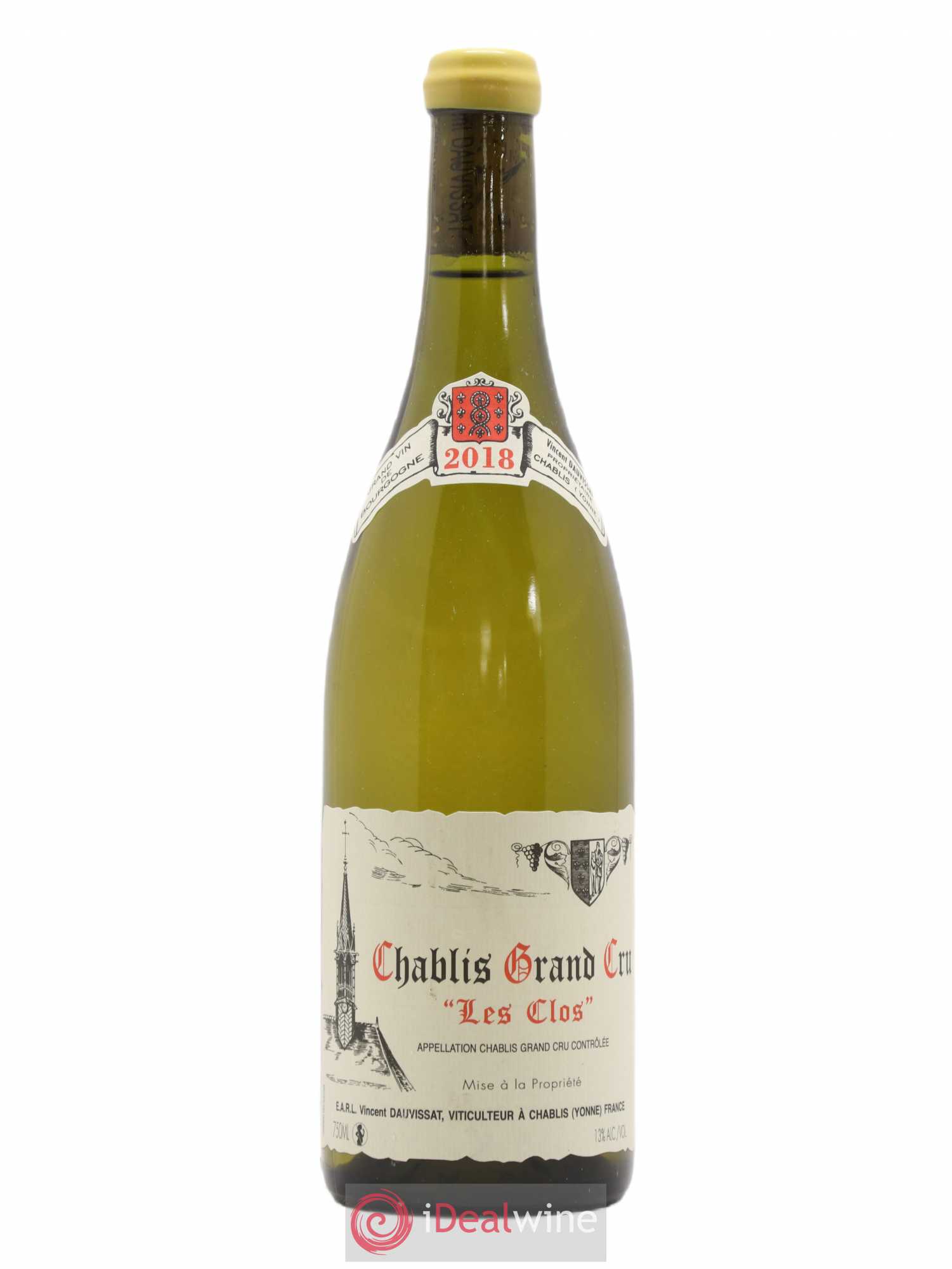 Chablis Grand Cru Les Clos Vincent Dauvissat (Domaine) 2018 - Lot de 1 bouteille - 0