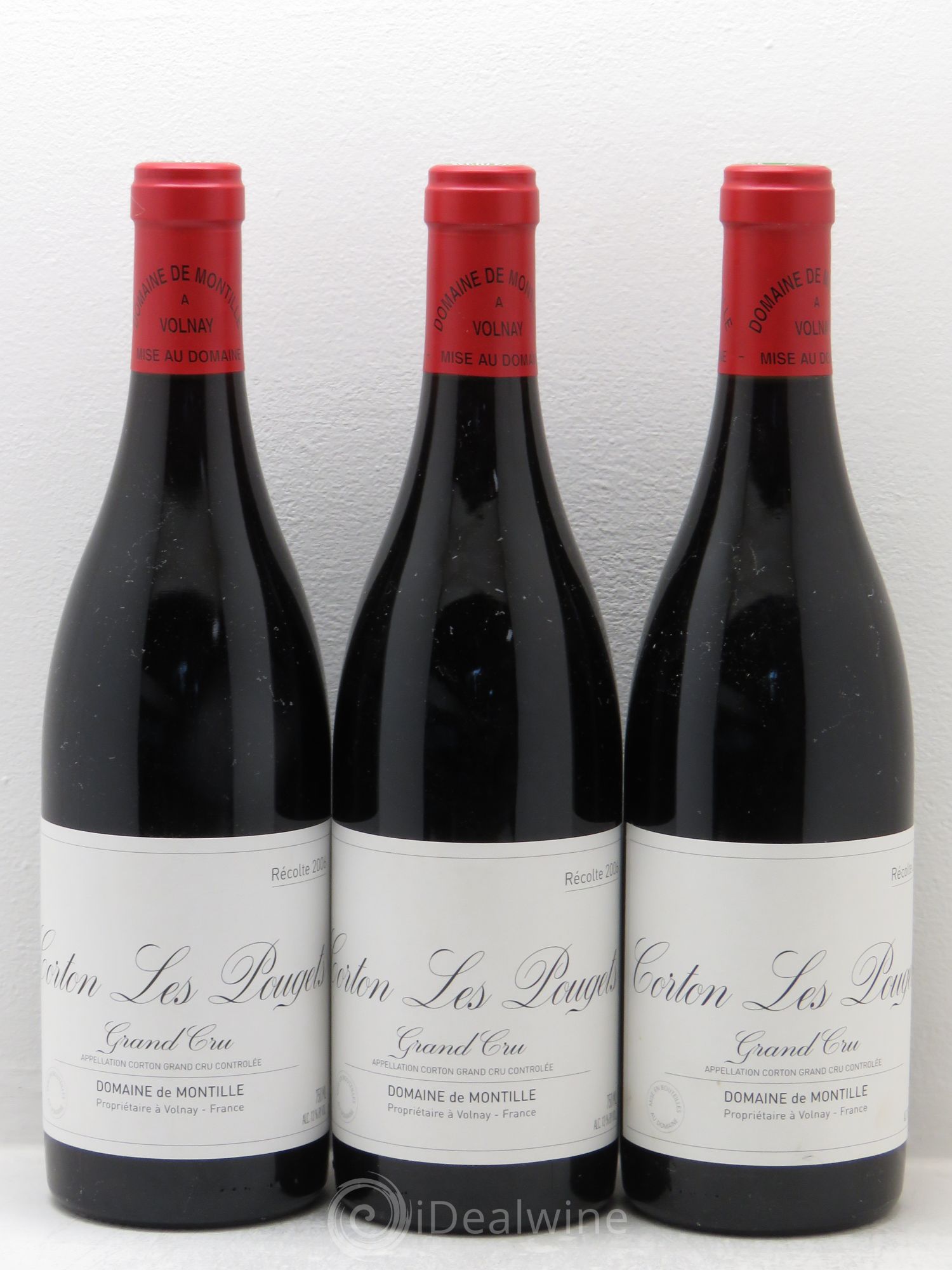 Corton Grand Cru Pougets De Montille (Domaine) 2006 - Lot de 3 bouteilles - 0