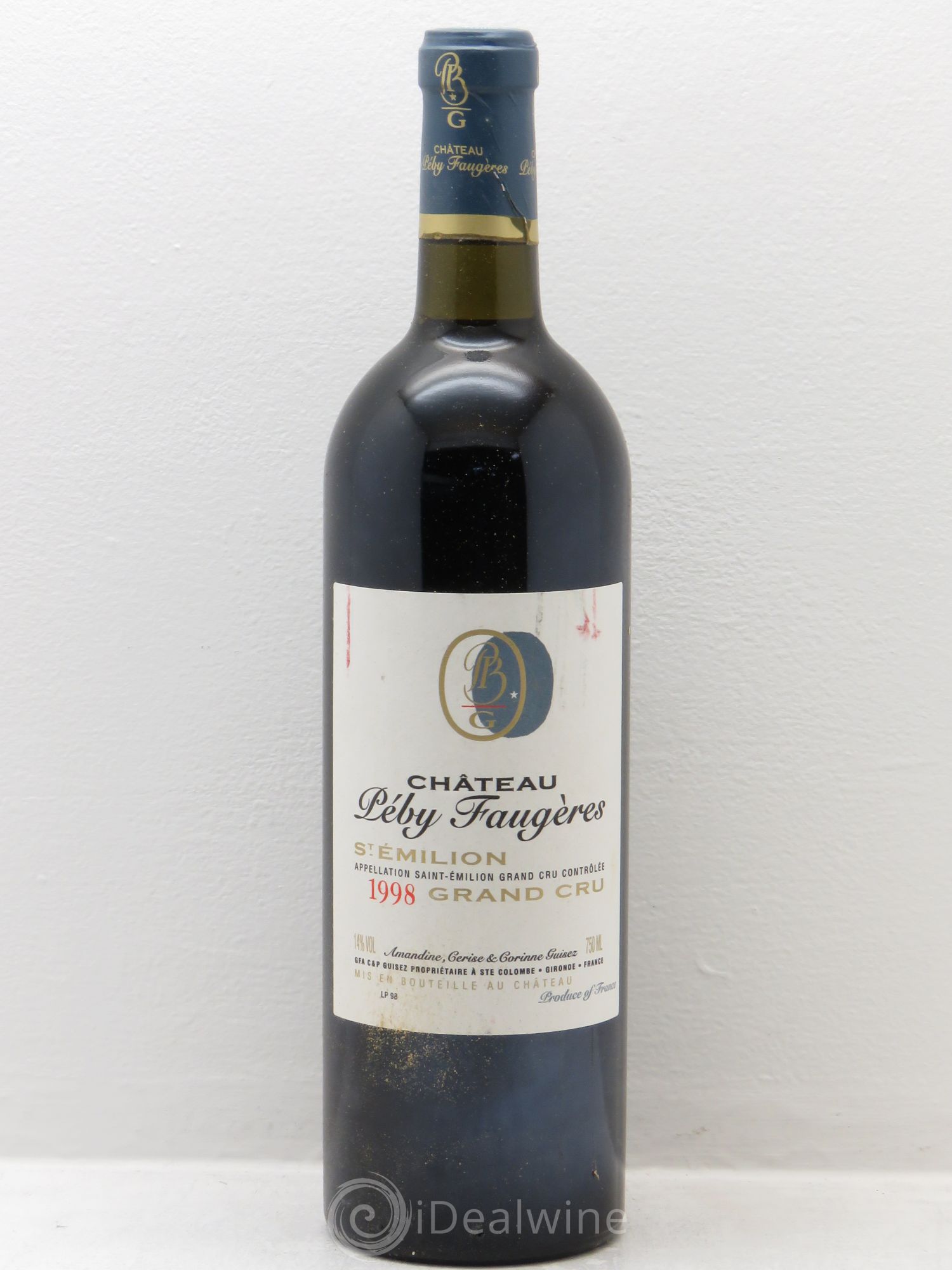 Château Péby Faugères Grand Cru Classé 1998 - Lot de 6 bouteilles - 0