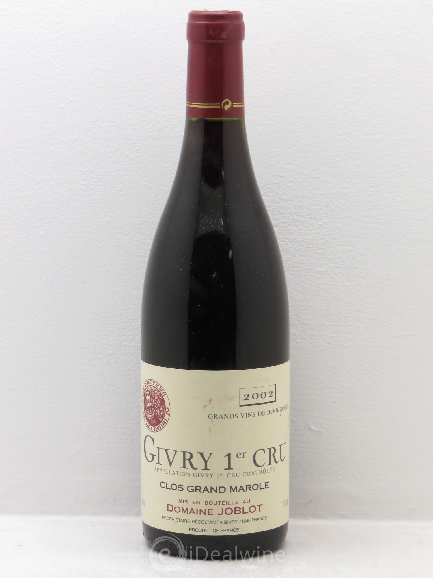 Givry 1er Cru Clos Grand Marole 2002 - Posten von 6 Flaschen - 0