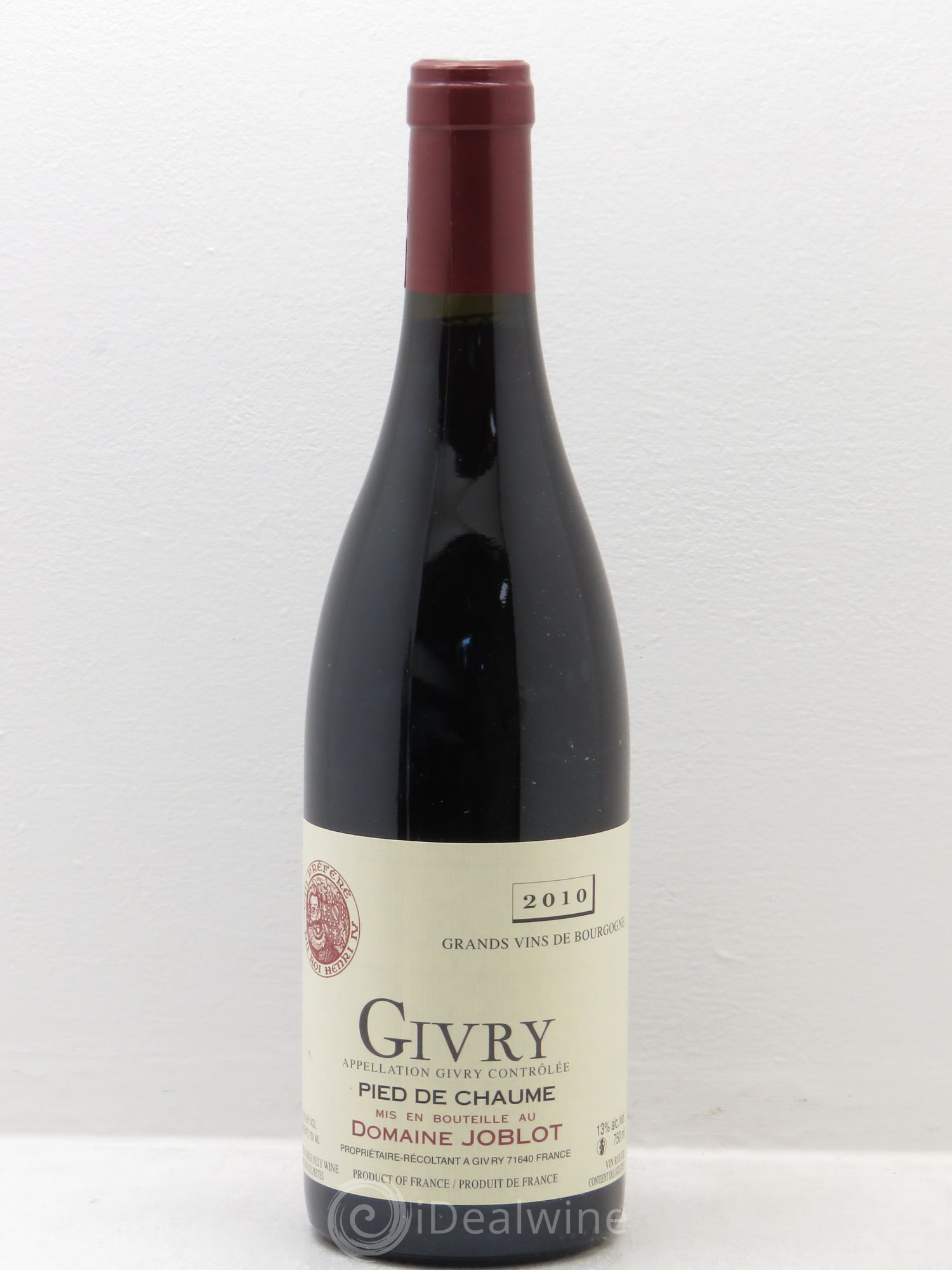 Givry Pied de Chaume Joblot (Domaine) 2010 - Lot de 12 bouteilles - 0