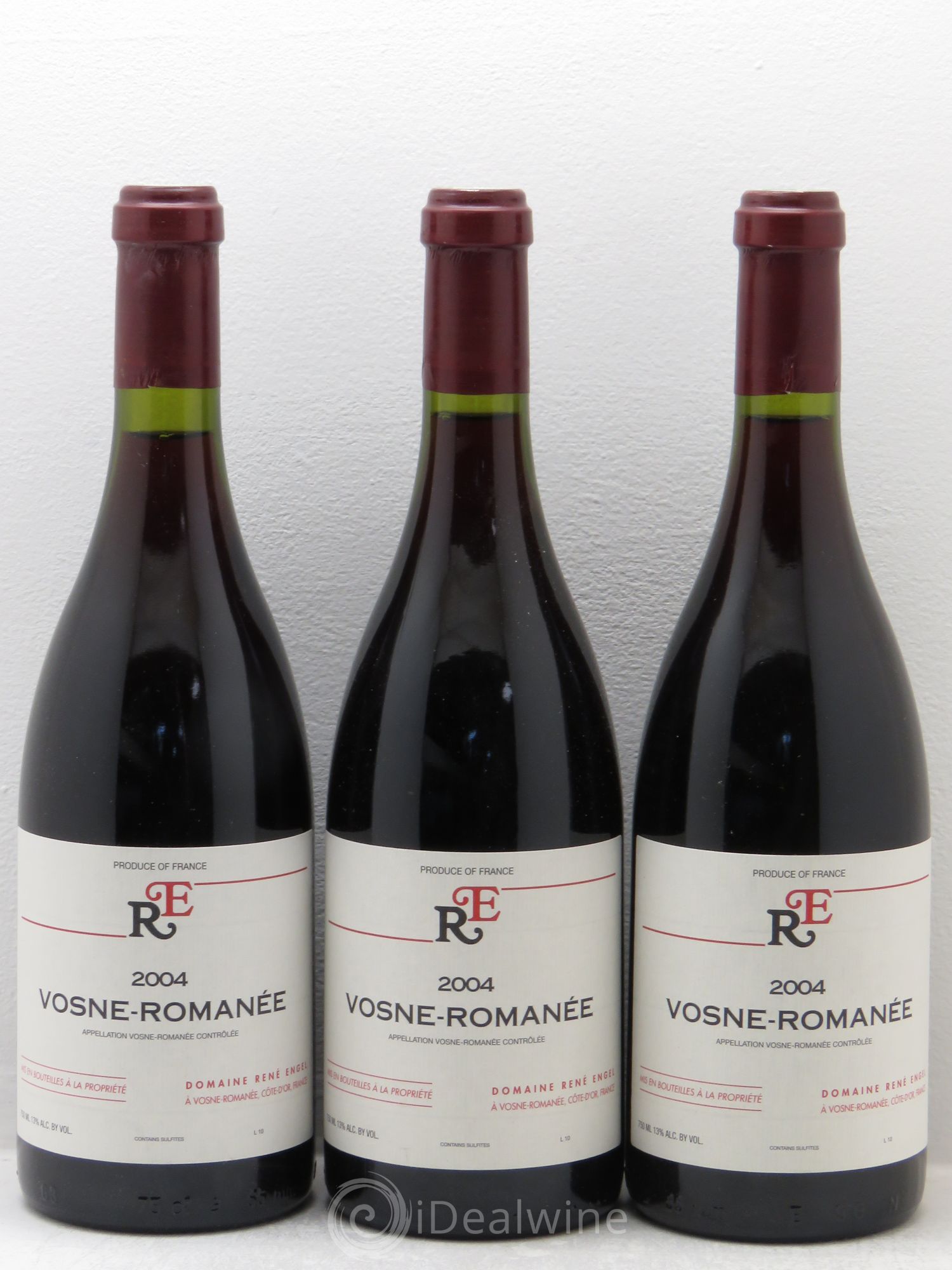 Vosne-Romanée Domaine René Engel - Domaine Eugénie 2004 - Lot de 3 bouteilles - 0