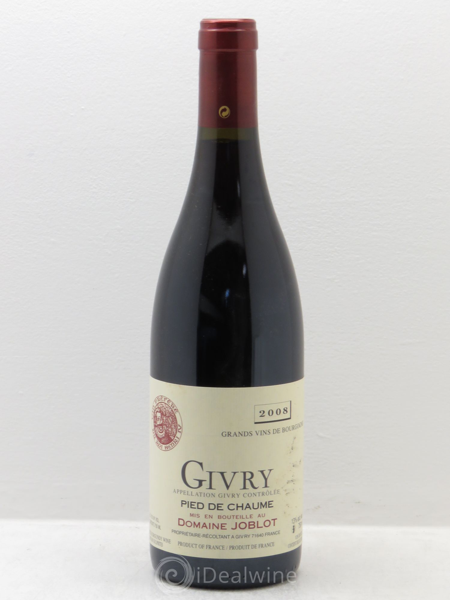 Givry Pied de Chaume Joblot (Domaine) 2008 - Lot de 12 bouteilles - 0