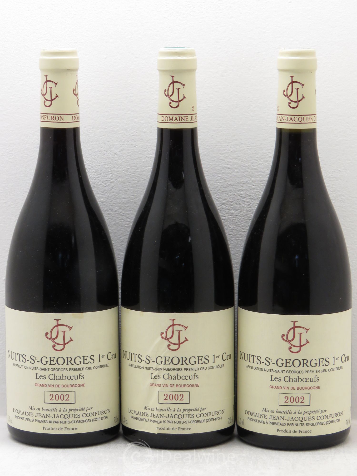 Nuits-Saint-Georges 1er Cru Les Chaboeufs Jean-Jacques Confuron 2002 - Lot de 3 bouteilles - 0