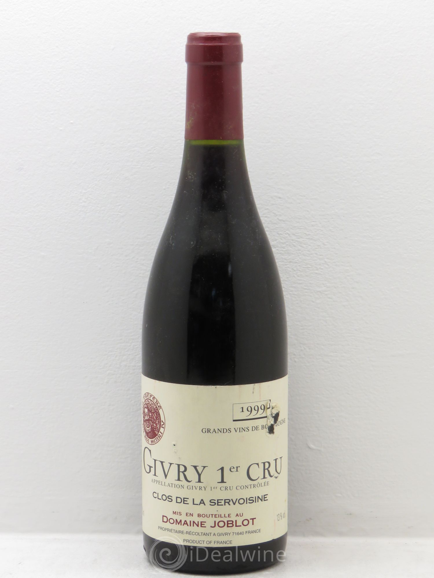 Givry 1er Cru Servoisine Joblot (Domaine) 1999 - Lot de 1 bouteille - 0
