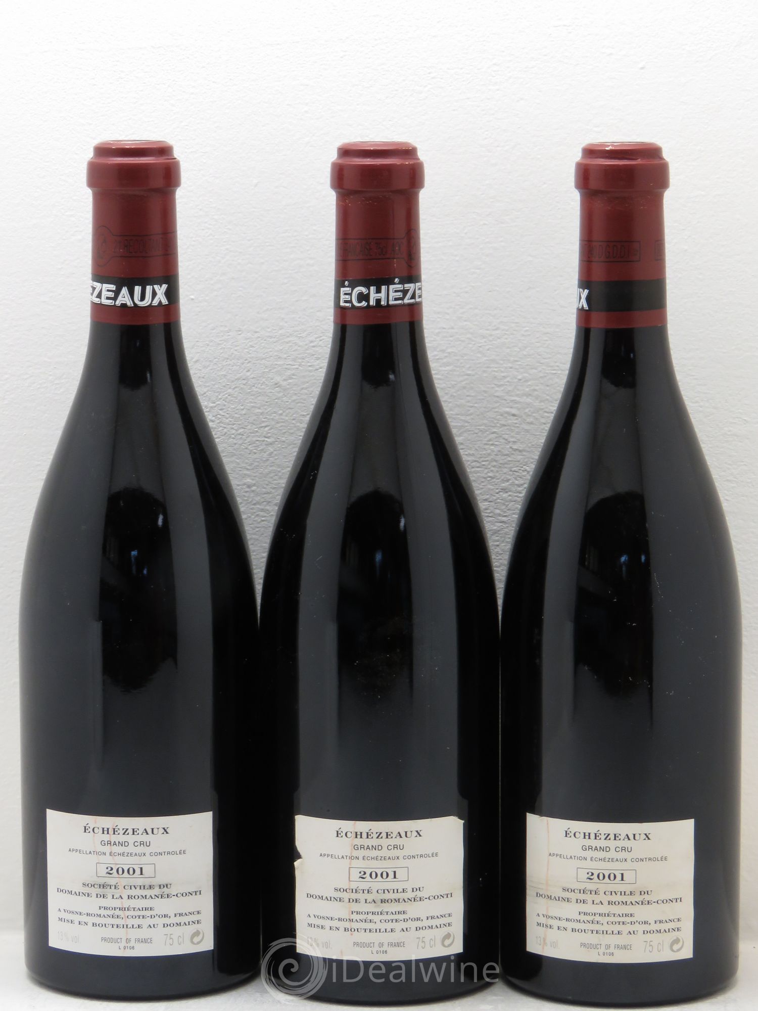 Echezeaux Grand Cru Domaine de la Romanée-Conti 2001 - Lot de 3 bouteilles - 1