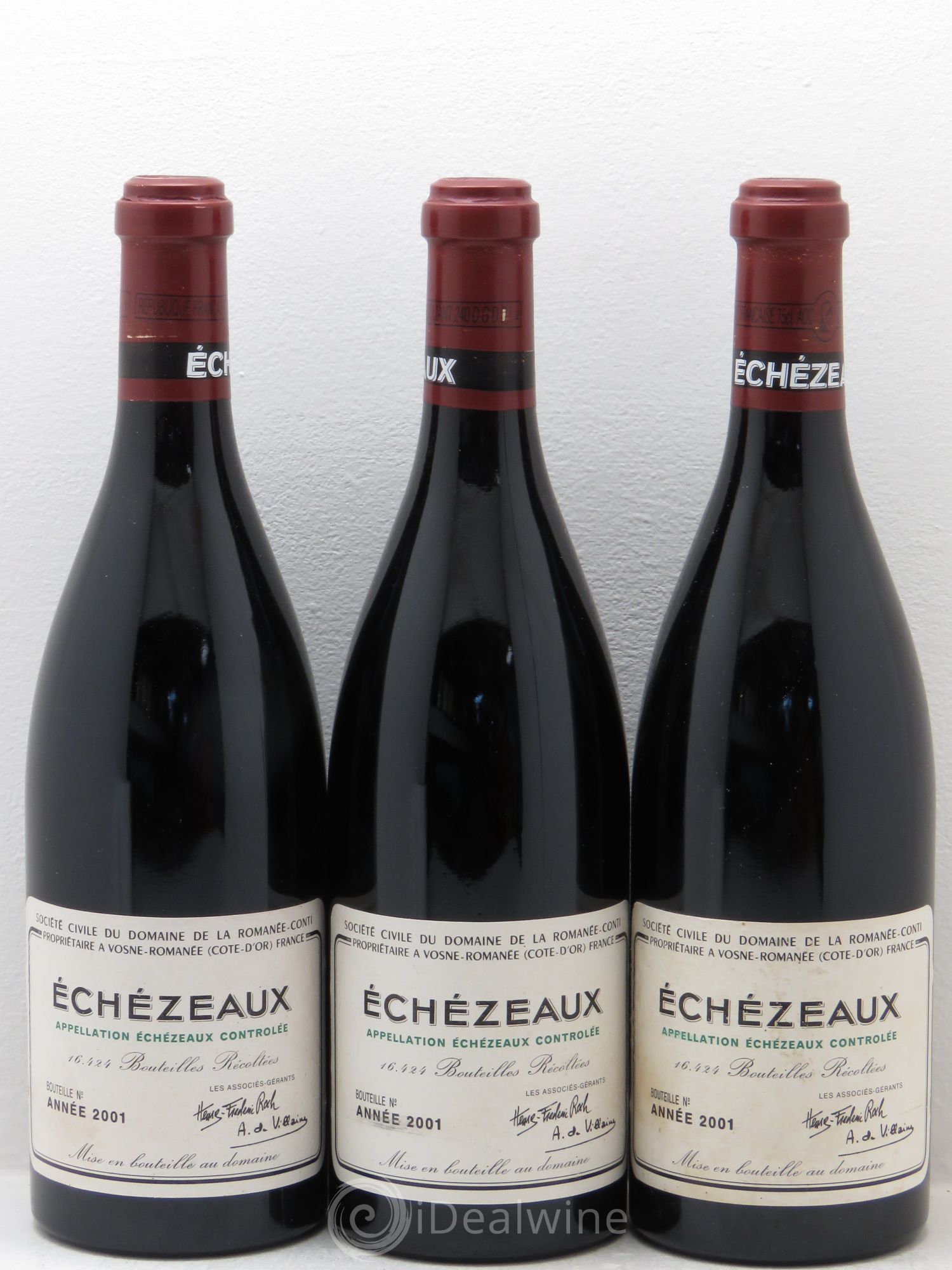 Echezeaux Grand Cru Domaine de la Romanée-Conti 2001 - Lot de 3 bouteilles - 0