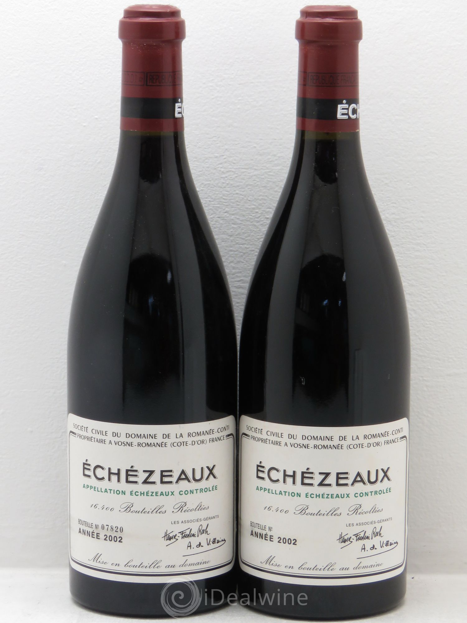 Echezeaux Grand Cru Domaine de la Romanée-Conti 2002 - Lot de 2 bouteilles - 0