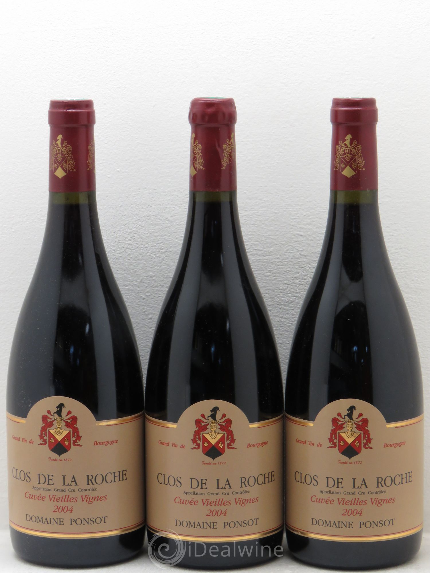 Clos de la Roche Grand Cru Vieilles Vignes Ponsot (Domaine) 2004 - Lot de 3 bouteilles - 0