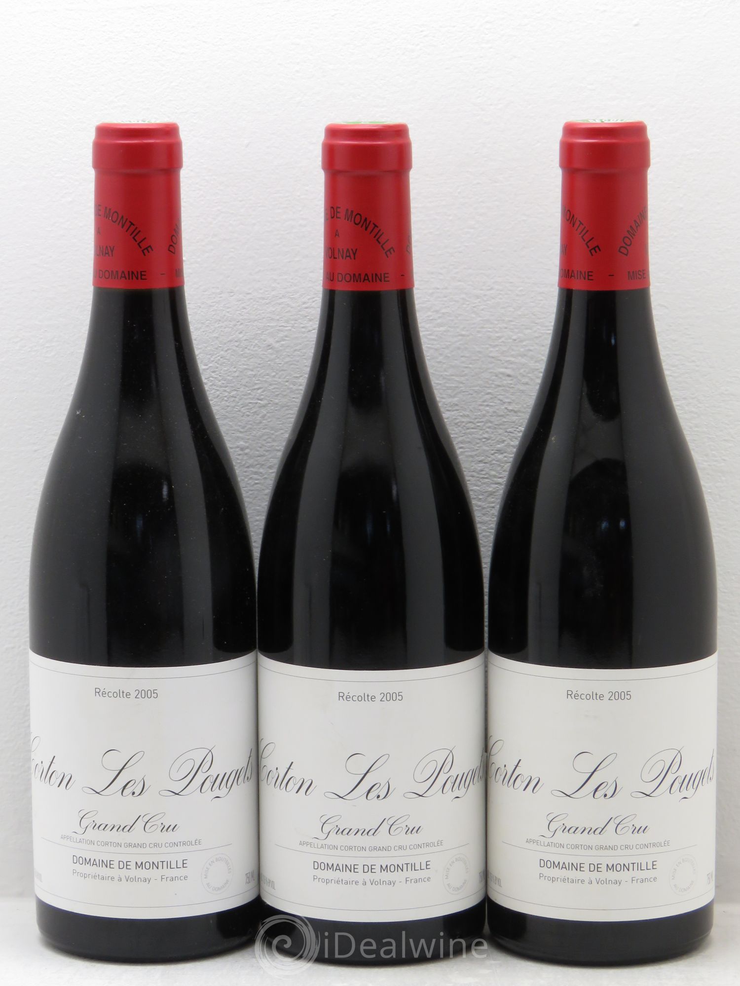 Corton Grand Cru Pougets De Montille (Domaine) 2005 - Lot de 3 bouteilles - 0