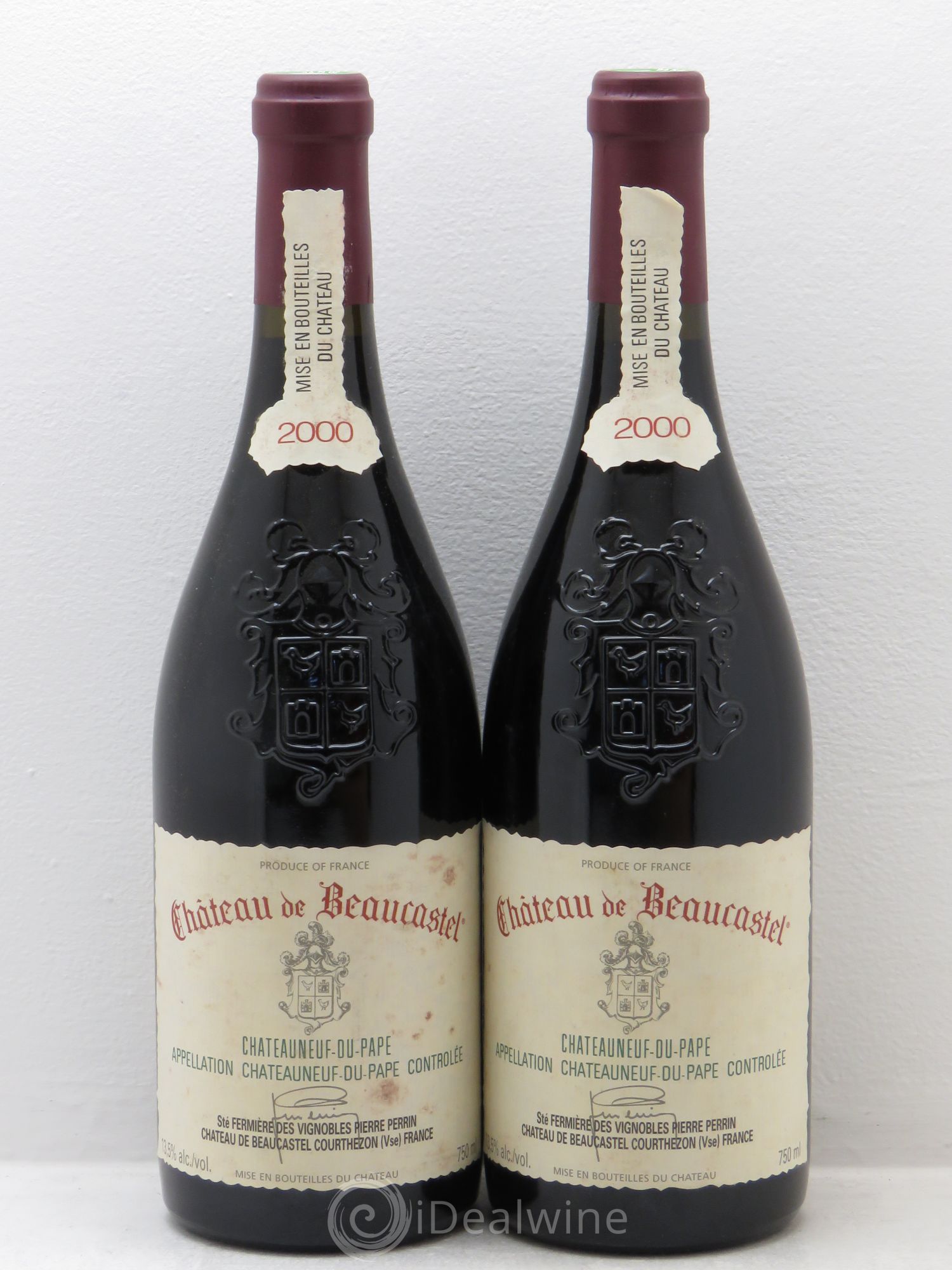 Châteauneuf-du-Pape Château de Beaucastel Famille Perrin 2000 - Lot de 2 bouteilles - 0