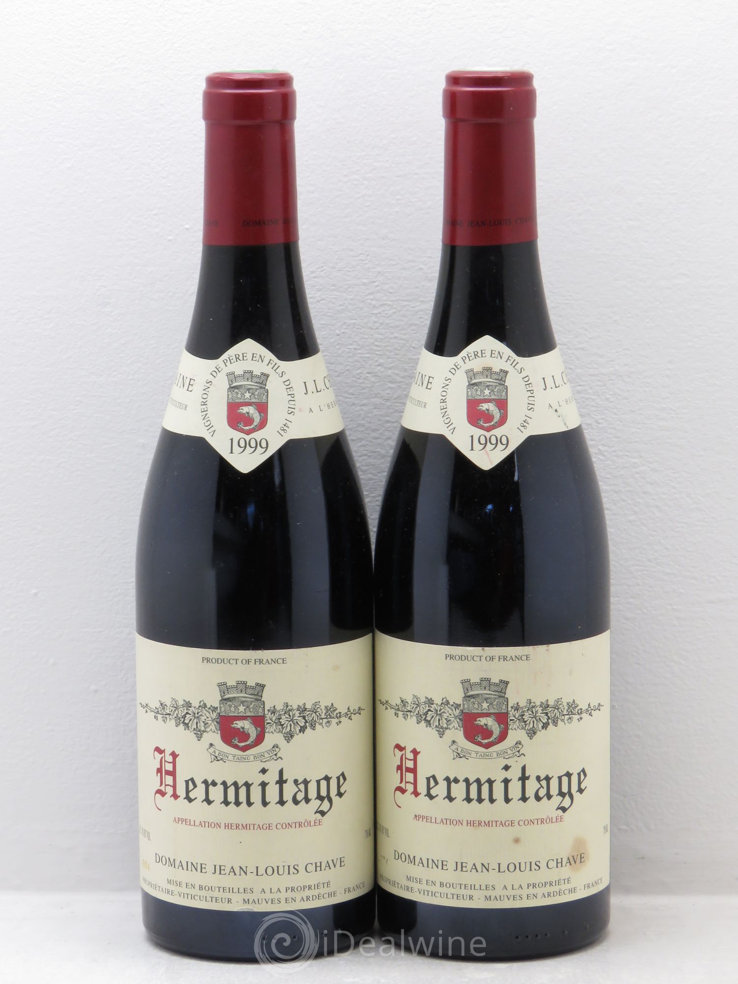 Hermitage Jean-Louis Chave 1999 - Lot de 2 bouteilles - 0