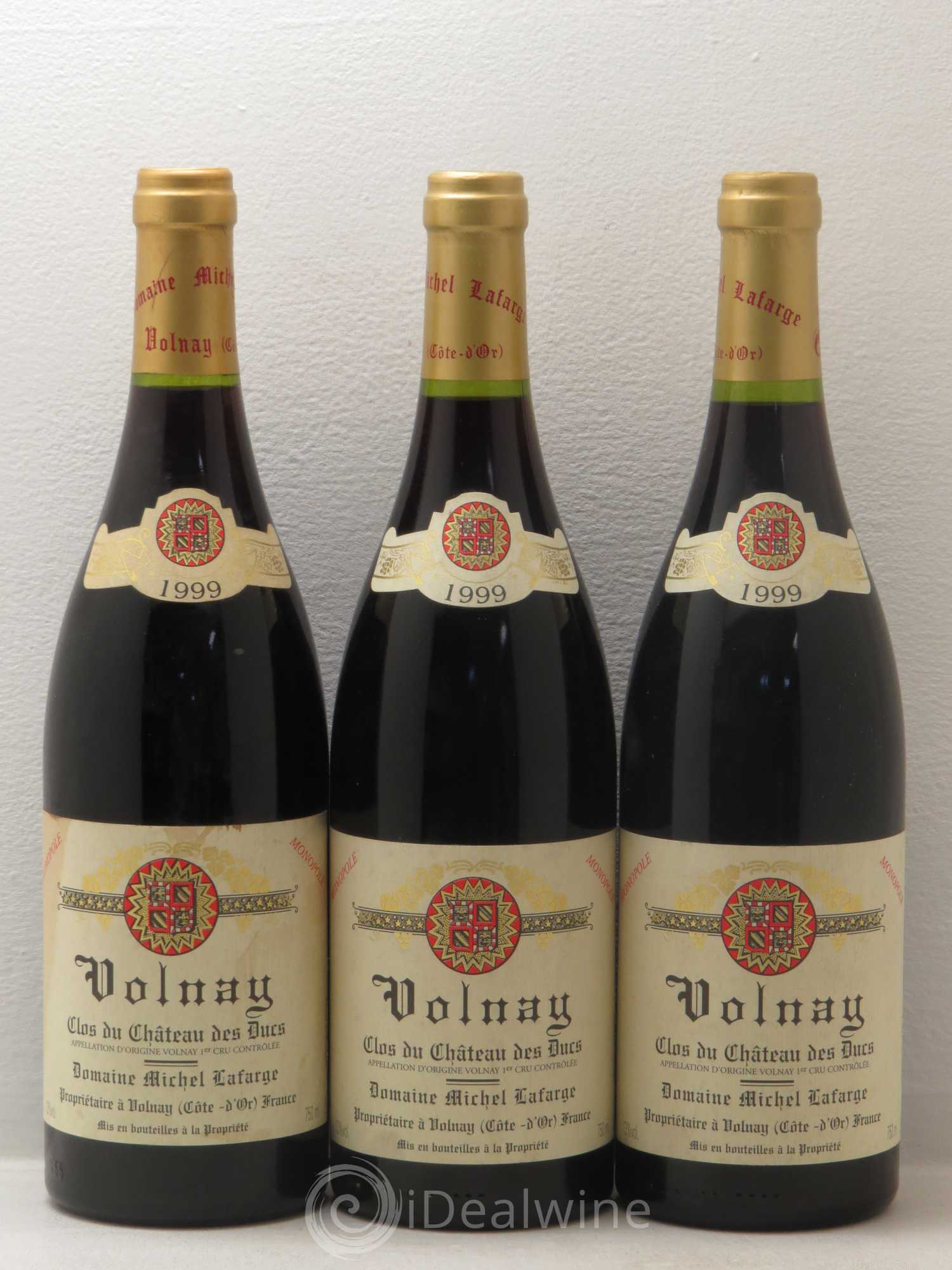 Volnay 1er Cru Clos du Château des Ducs Lafarge (Domaine) 1999 - Lot de 3 bouteilles - 0
