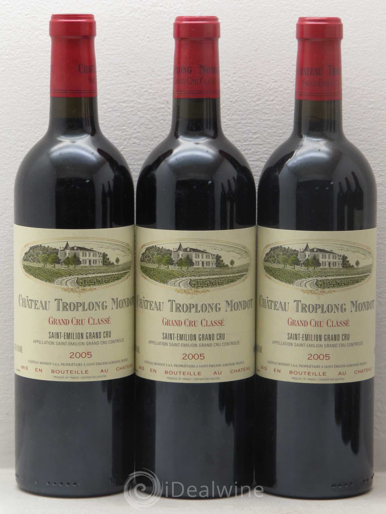 Château Troplong Mondot 1er Grand Cru Classé B 2005 - Lot de 6 bouteilles - 1
