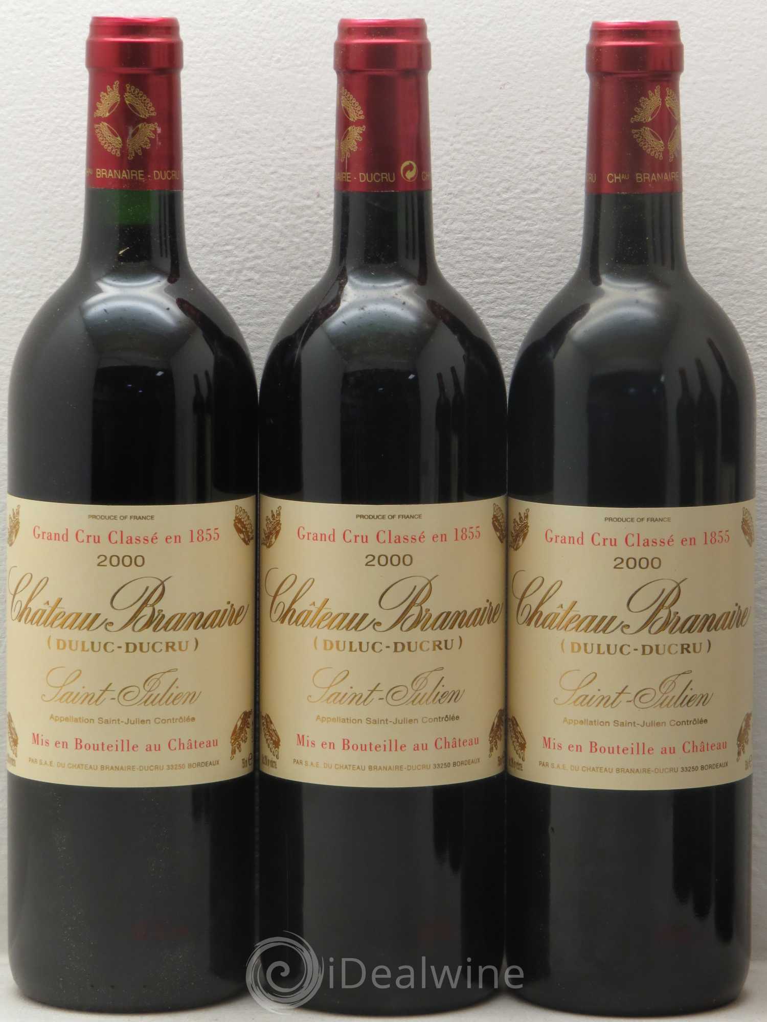 Château Branaire Ducru 4ème Grand Cru Classé 2000 - Lot de 6 bouteilles - 1