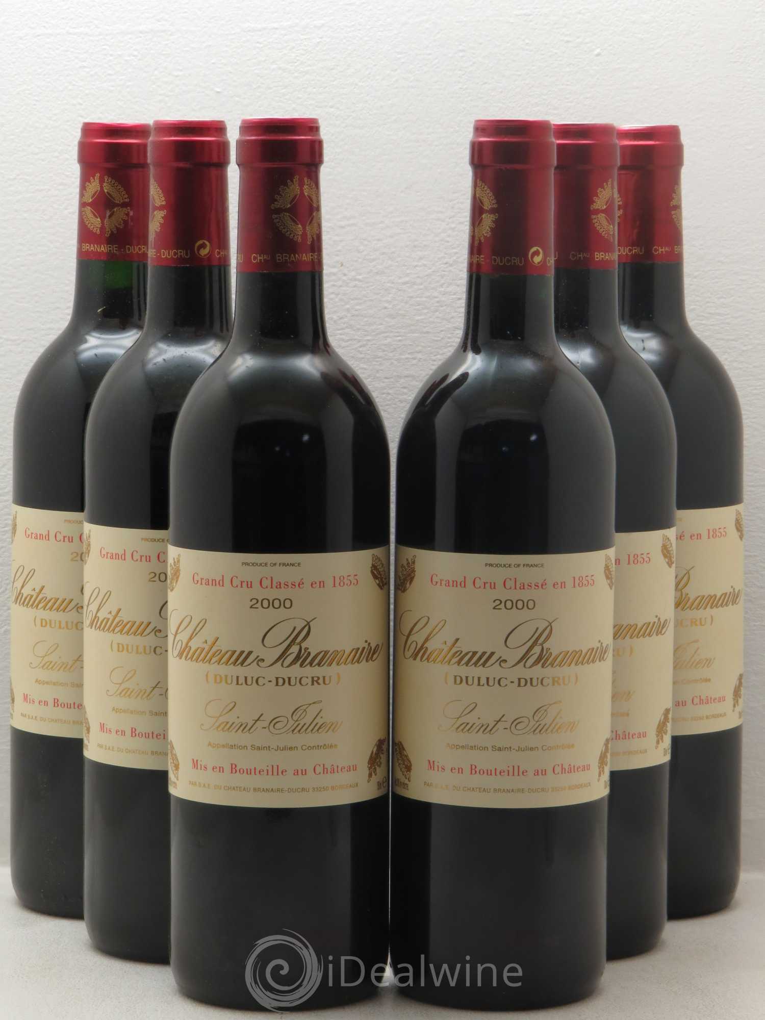 Château Branaire Ducru 4ème Grand Cru Classé 2000 - Lot de 6 bouteilles - 0